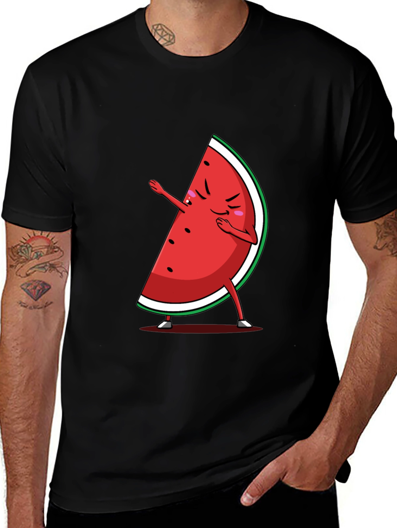 Variant 5 of Dabbing Watermelon Graphic Tee