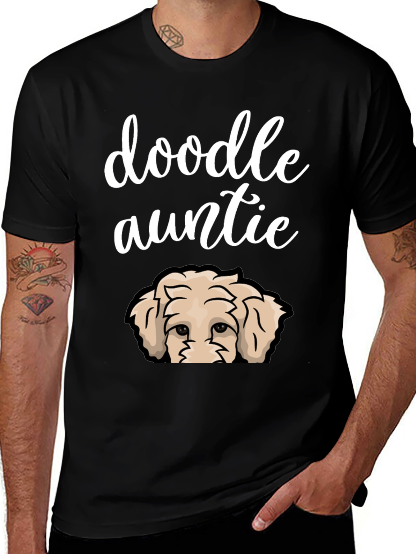 Variant 7 of Doodle Auntie T-Shirt - Cute Dog Lover Gift