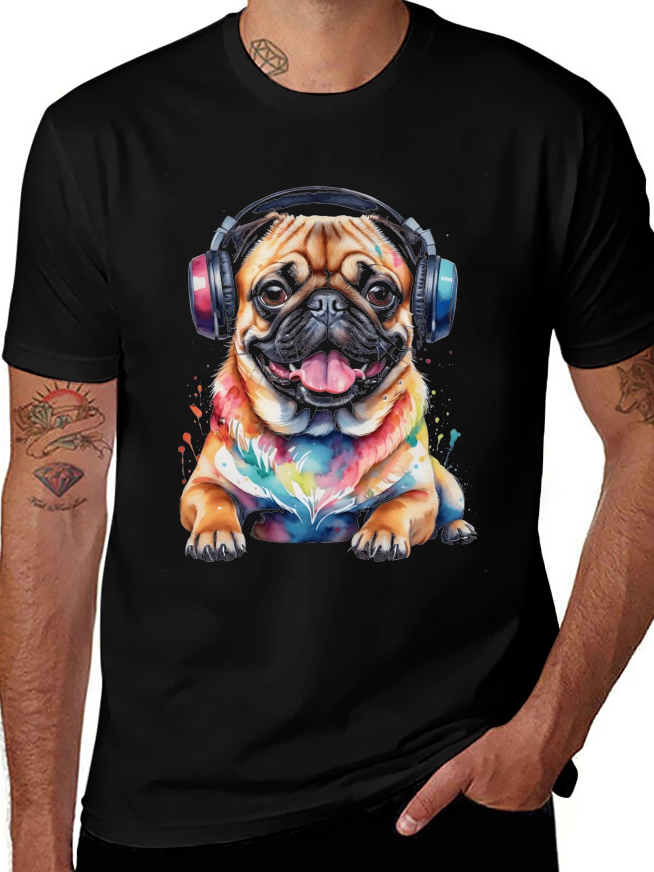 Variant 21 of Pug DJ Graphic Tee
