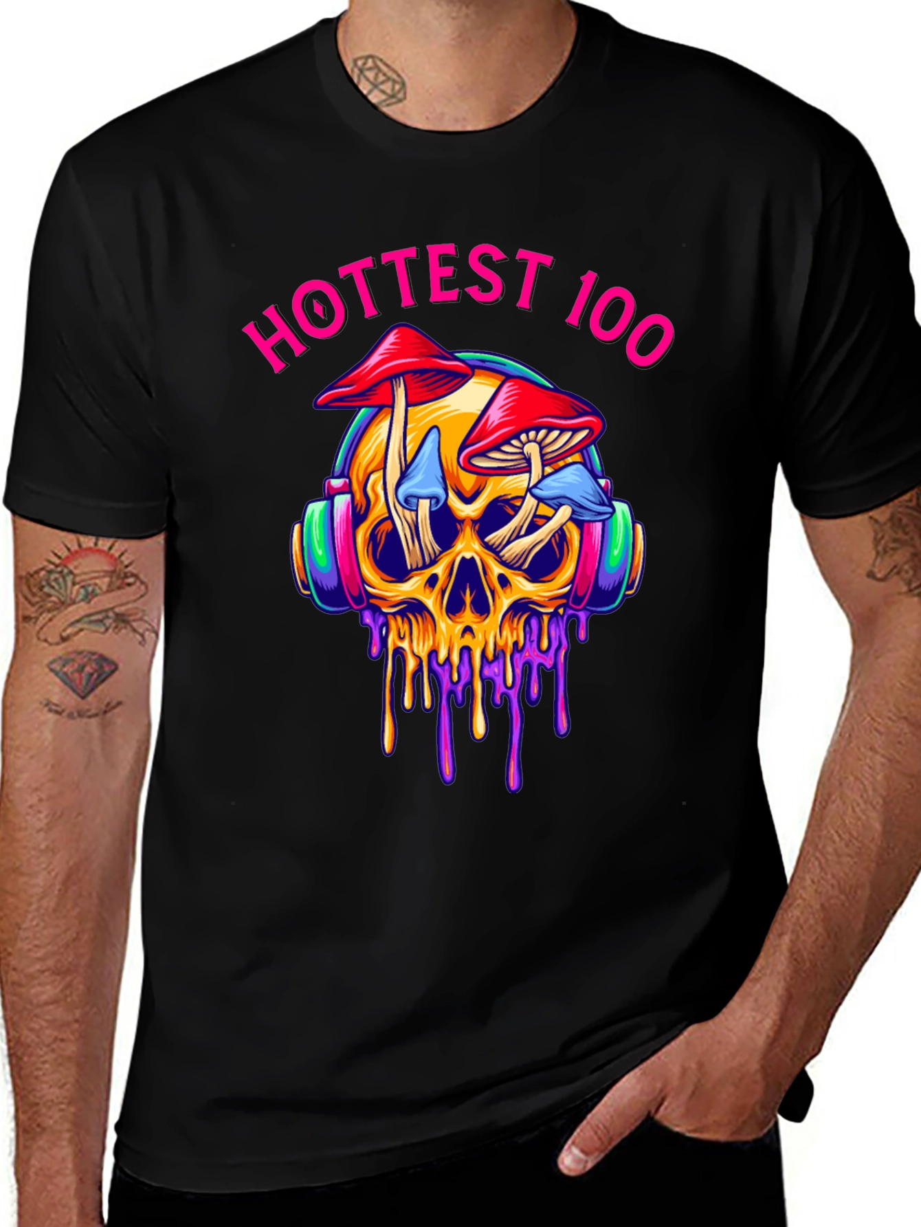Variant 12 of Hottest 100 Mushroom Skull Graphic Tee