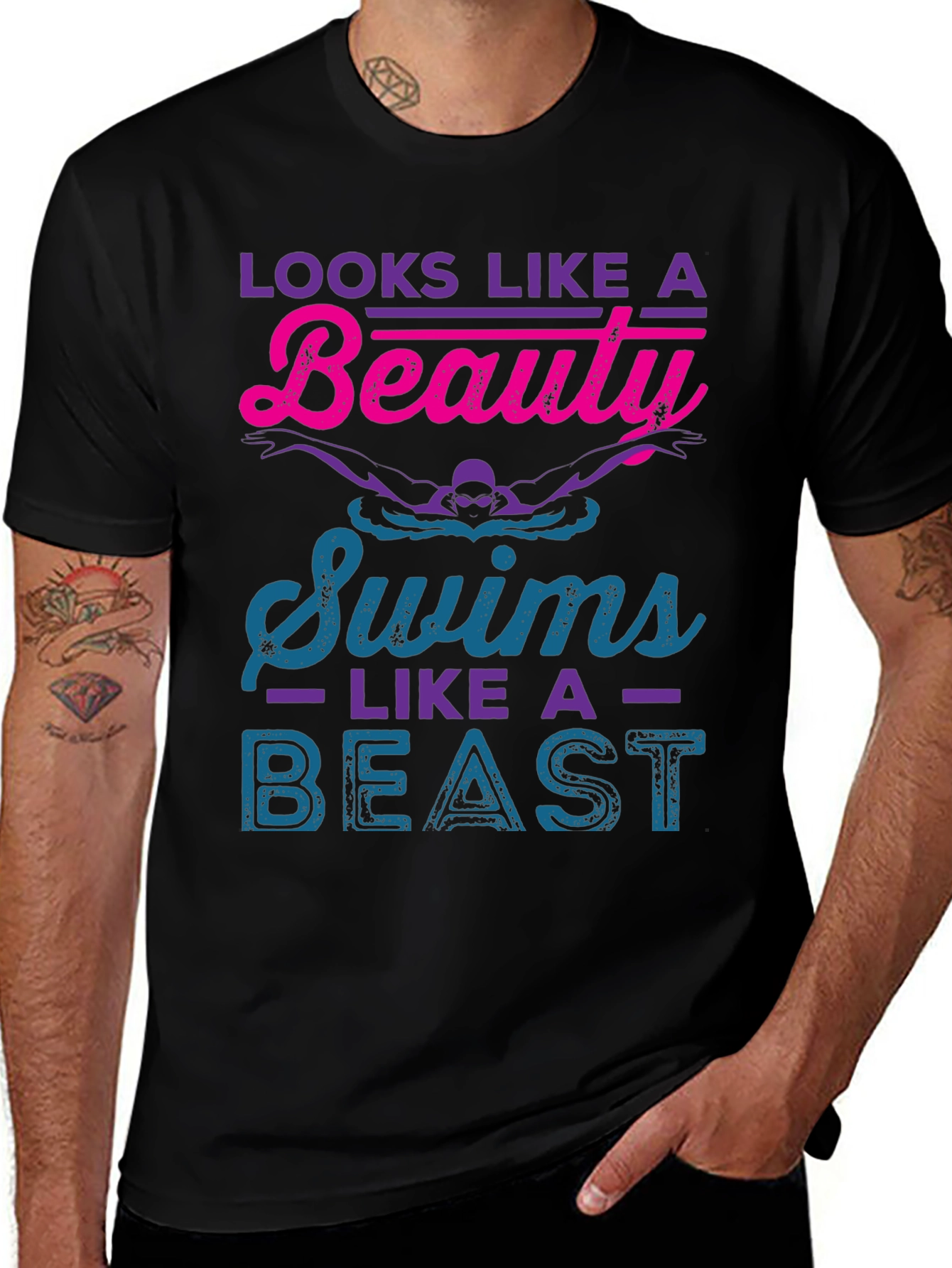 Variant 3 of Looks Like A Beauty Swims Like A Beast T-Shirt