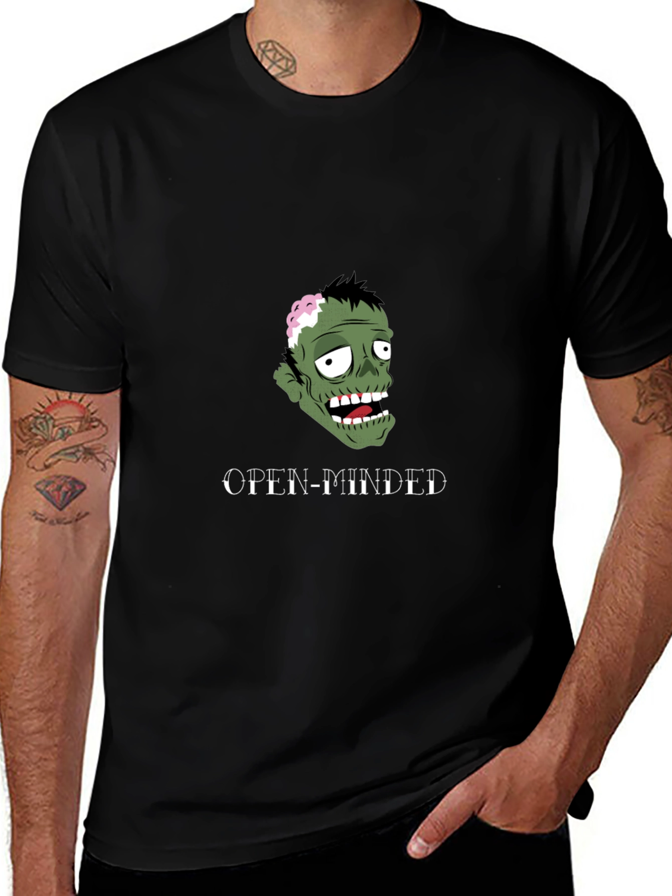 Variant 20 of Open-Minded Zombie Graphic T-Shirt