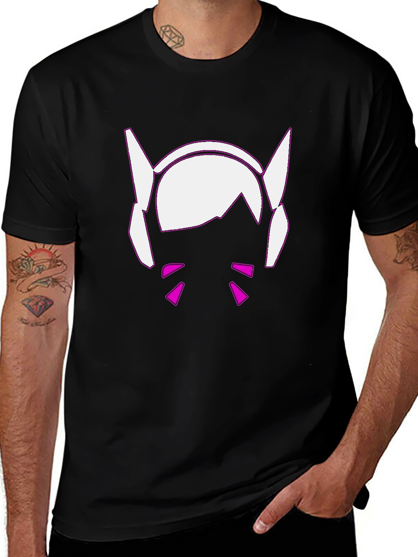 D.Va Overwatch Graphic Tee - Black Cotton