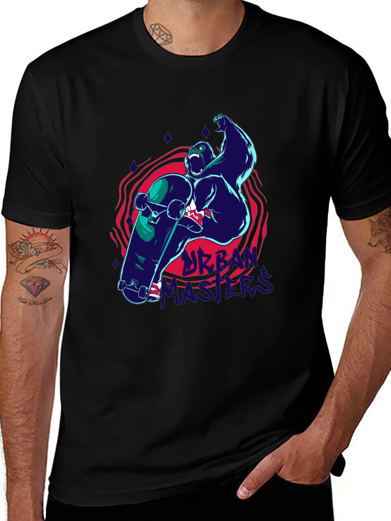 Variant 16 of Urban Masters Gorilla Skateboard T-Shirt