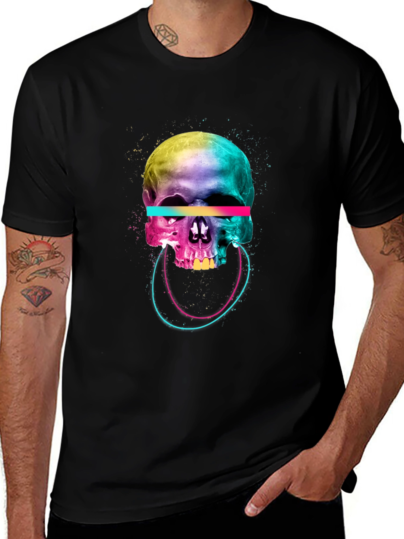 Variant 28 of Vibrant Skull Graphic Tee - Unique Design