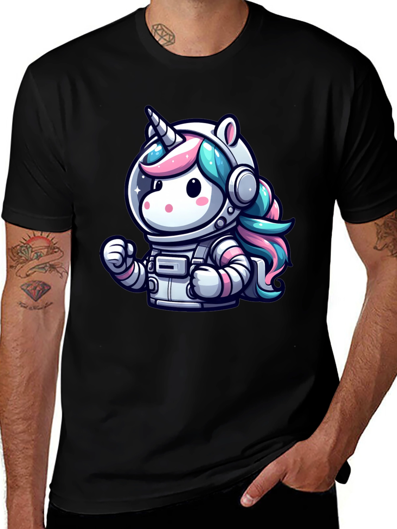 Variant 4 of Unicorn Astronaut T-Shirt - Fun & Stylish!