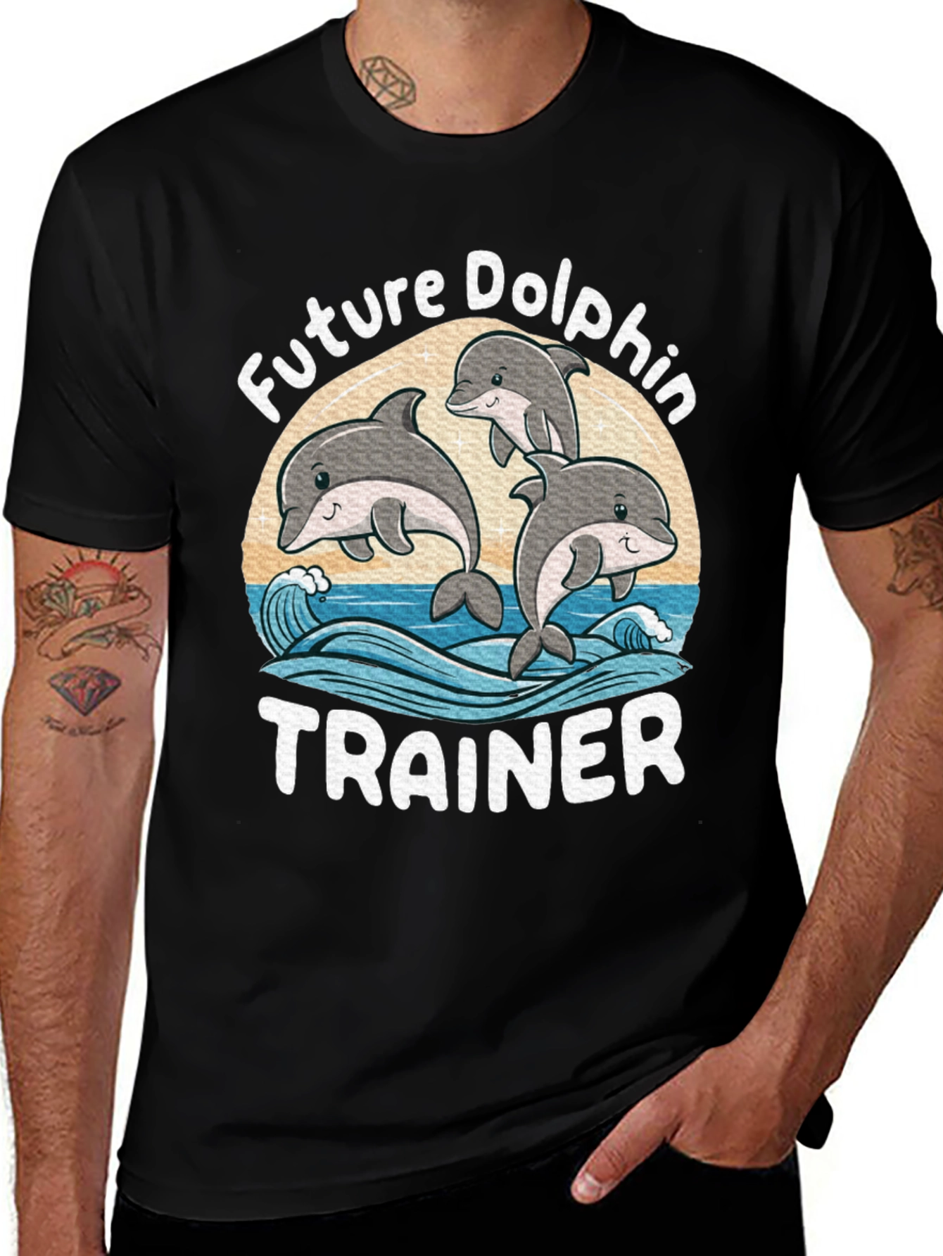 Variant 23 of Future Dolphin Trainer Graphic Tee