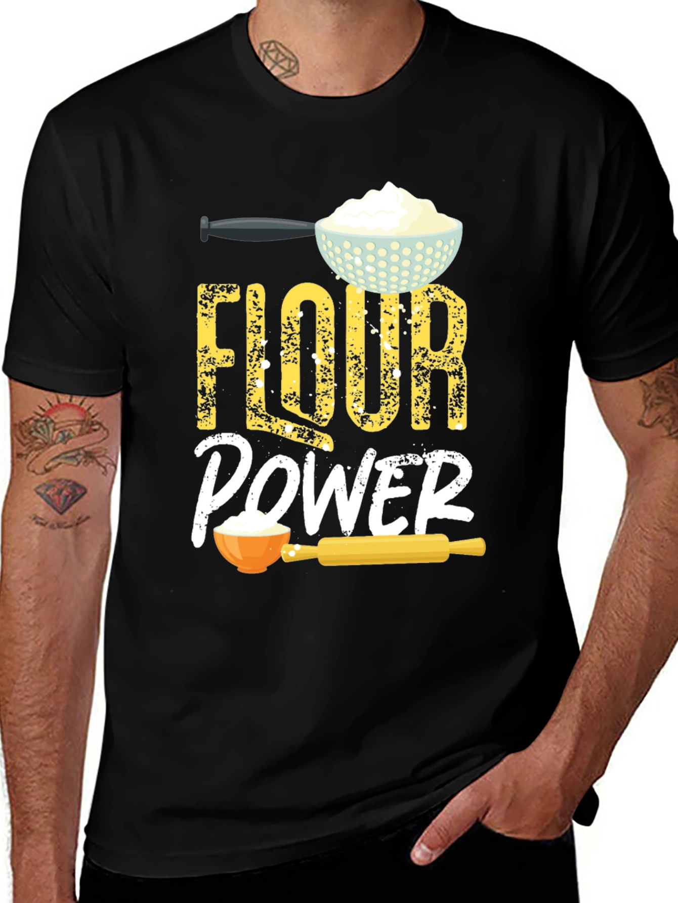 Variant 22 of Flour Power Graphic T-Shirt Baking Tee