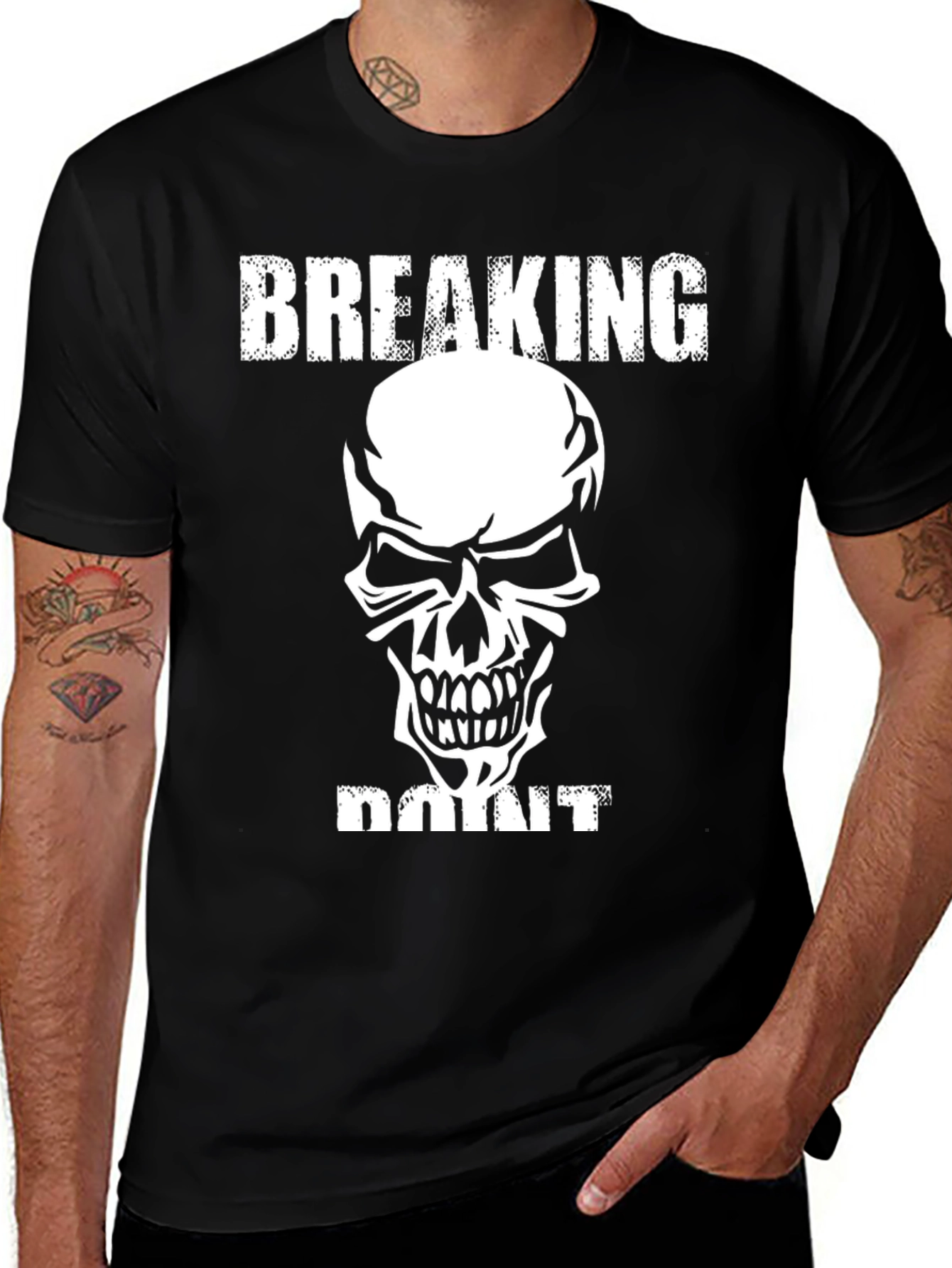 Variant 13 of Breaking Point Skull Graphic Tee
