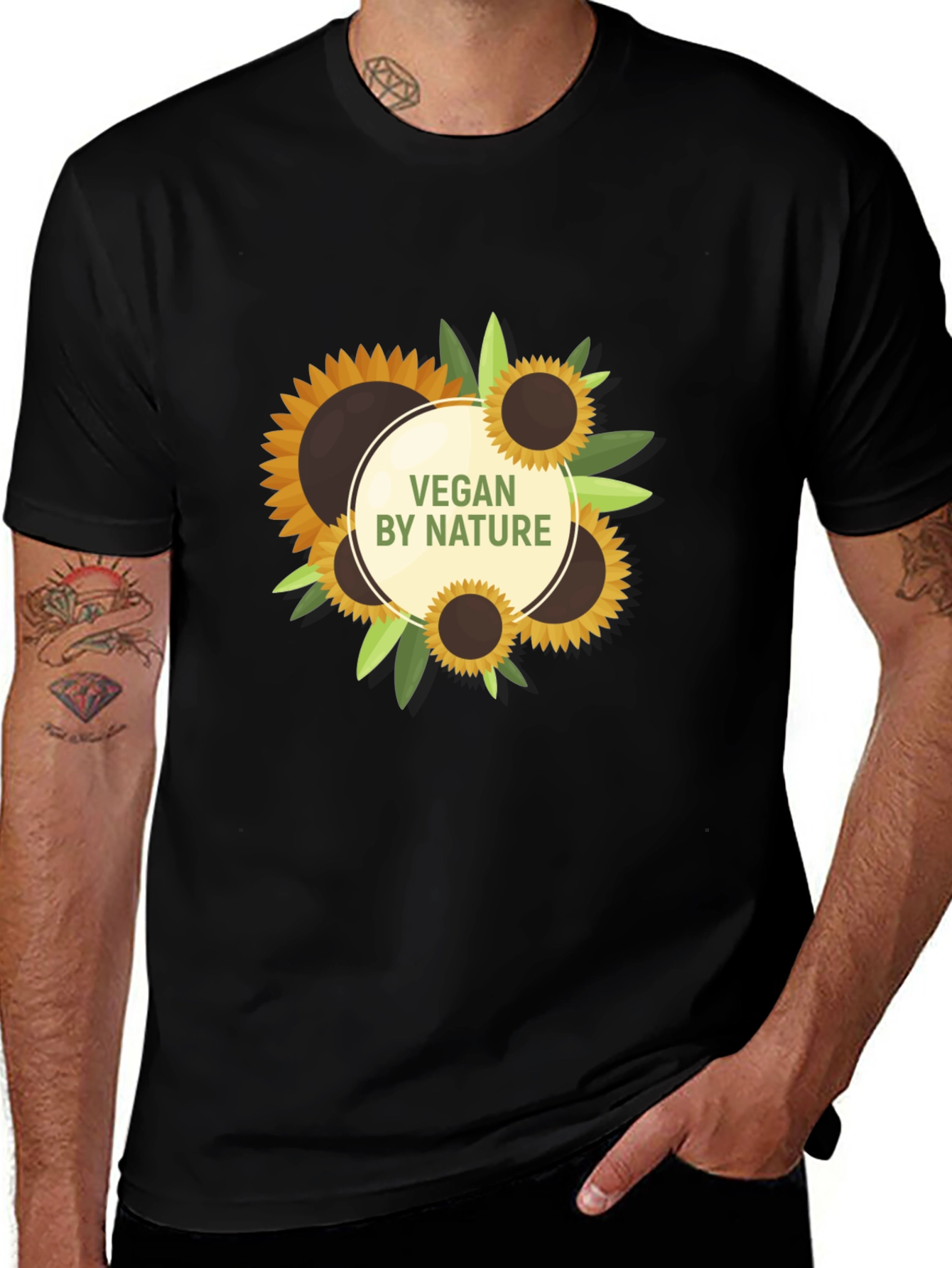 Variant 19 of Vegan By Nature Sunflower Graphic T-Shirt
