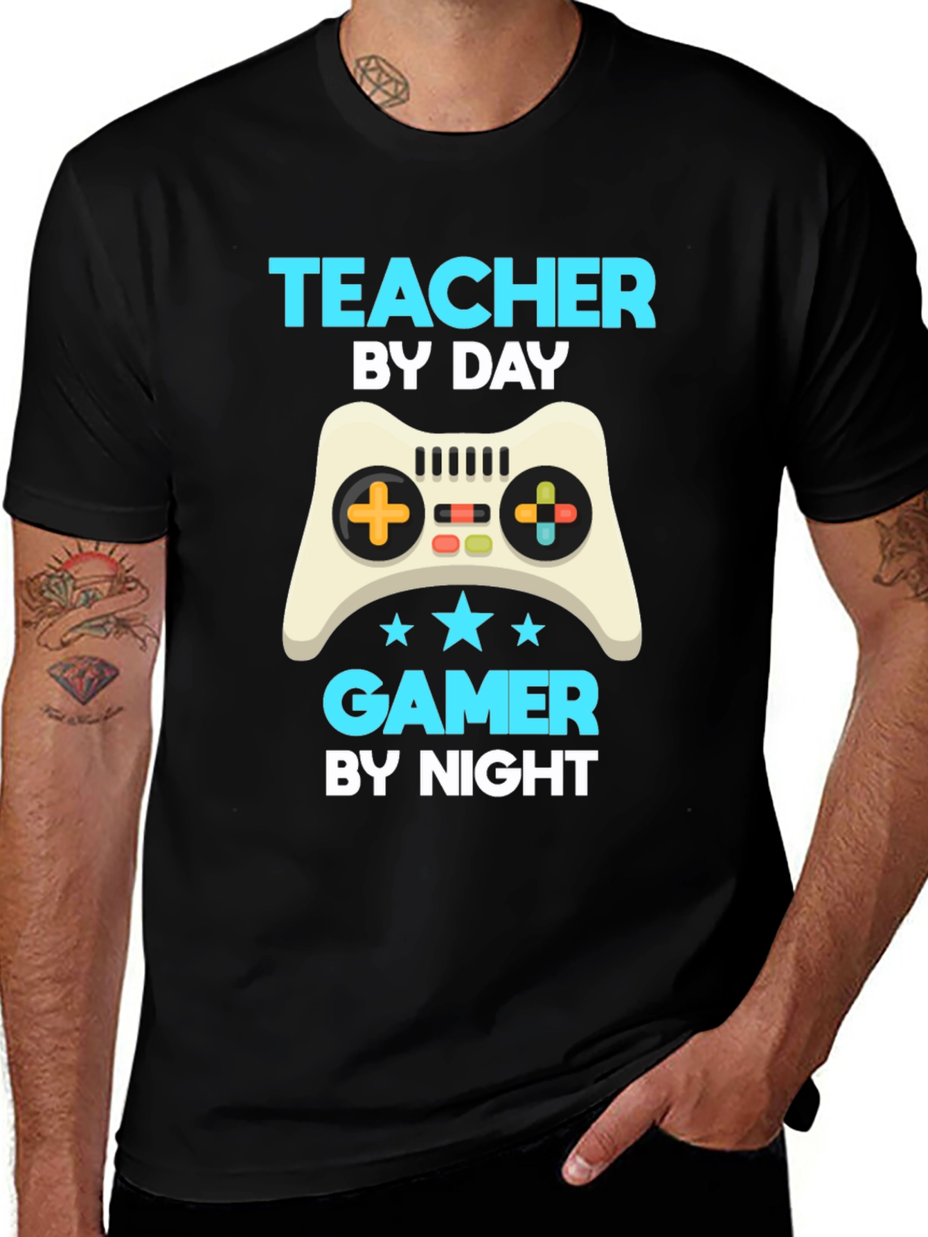 Variant 16 of Teacher by Day Gamer by Night T-Shirt