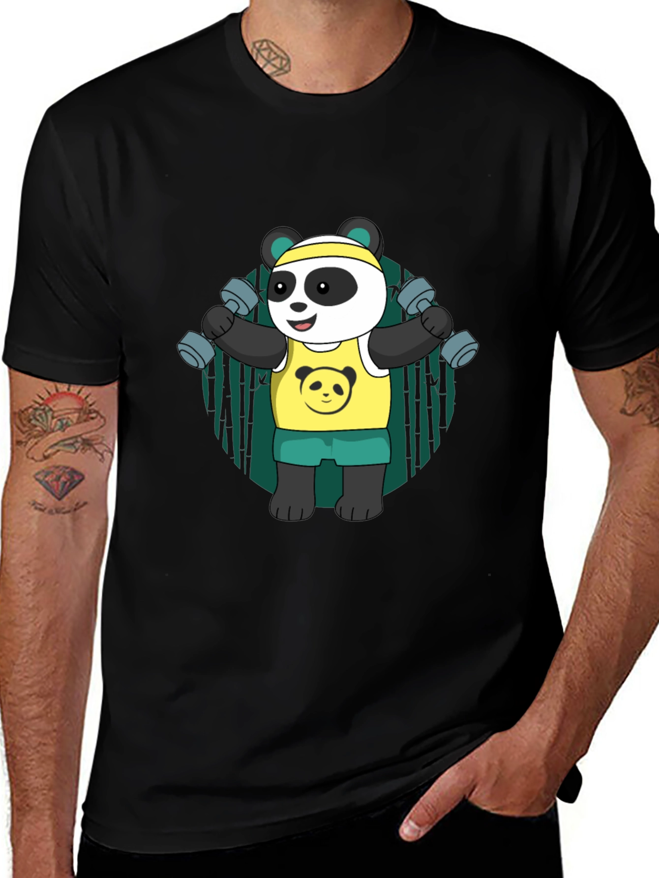 Variant 12 of Panda Workout Graphic Tee