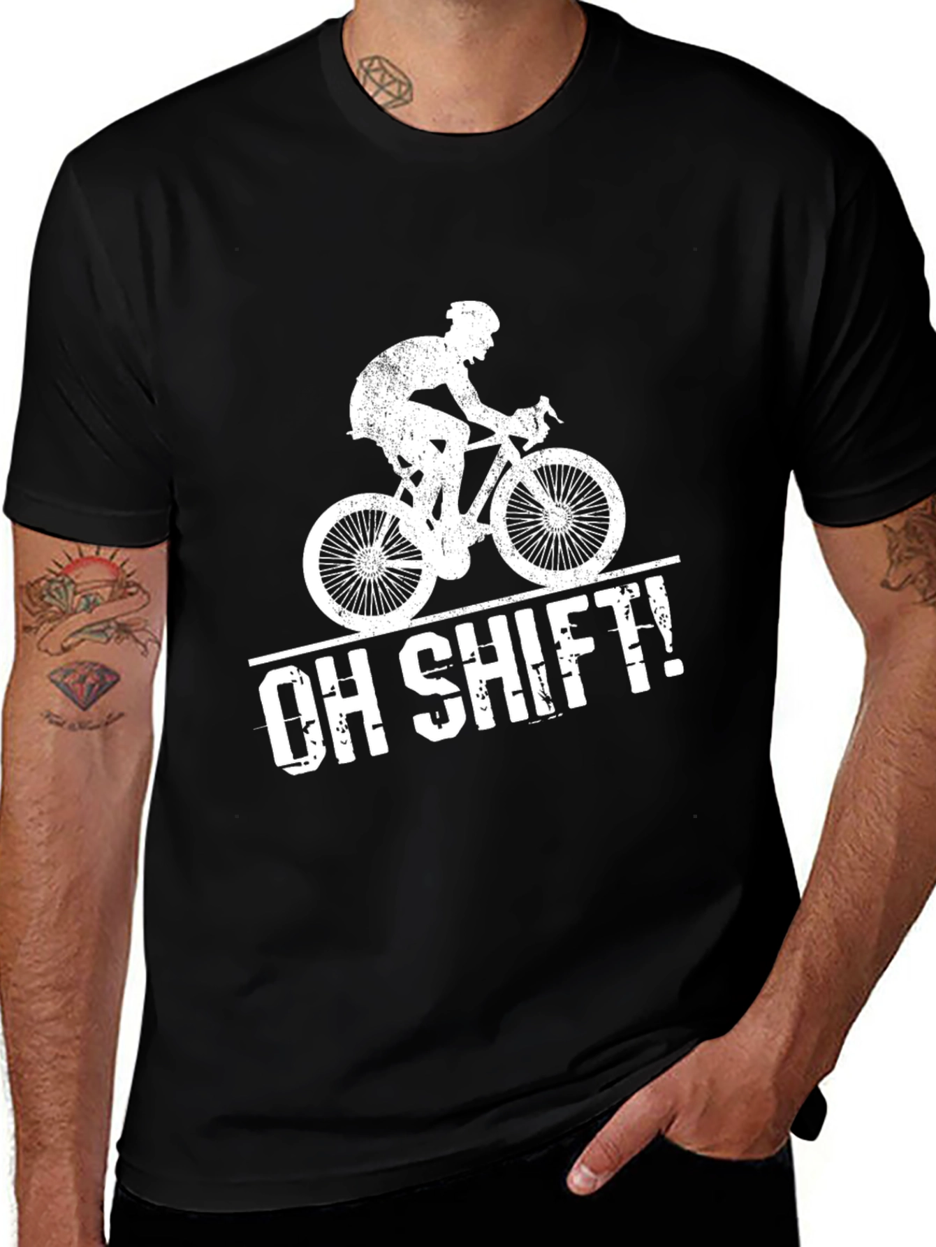 Variant 26 of Oh Shift! Cyclist Graphic Tee