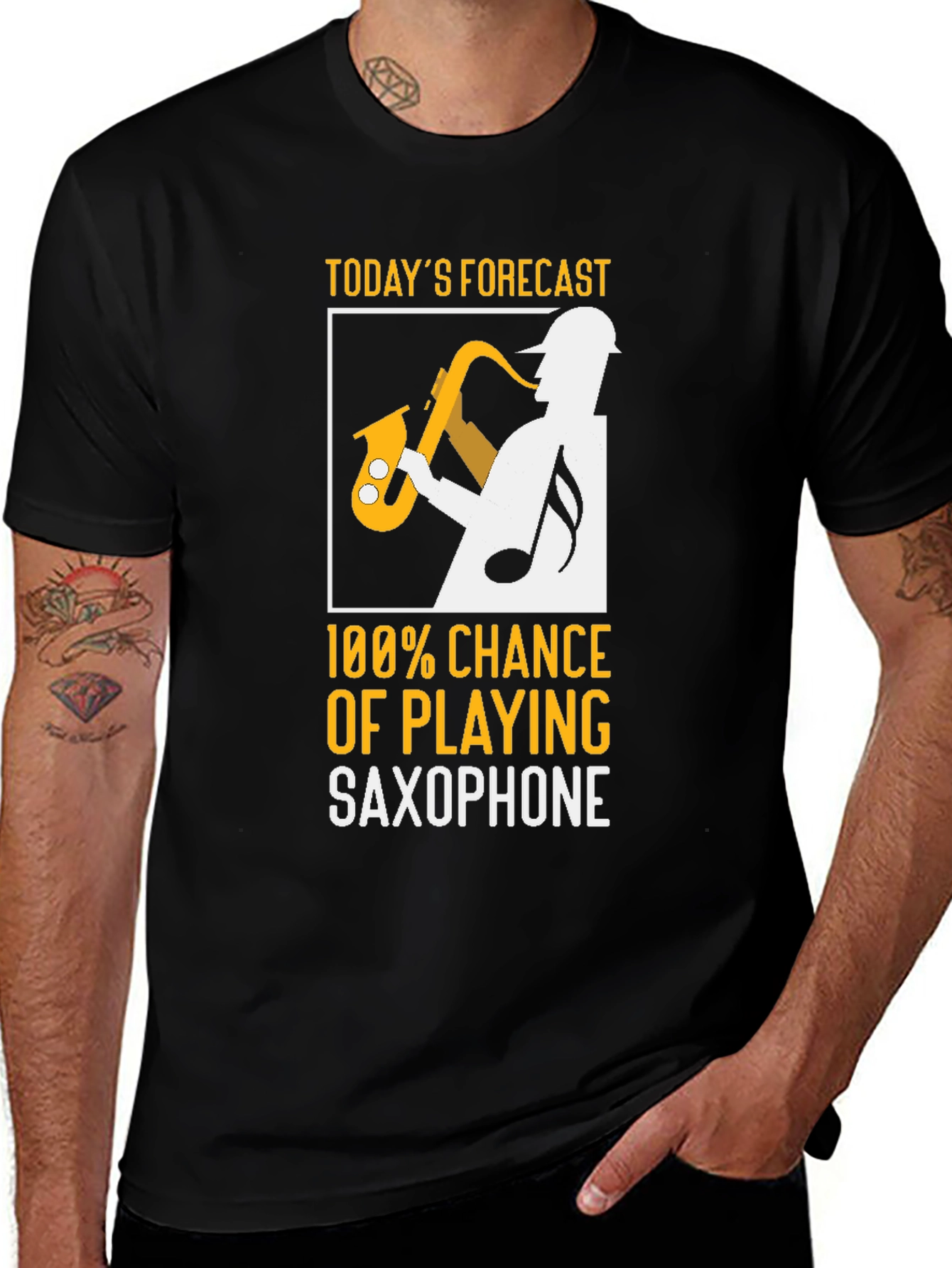 Variant 13 of Saxophone Player Forecast T-Shirt