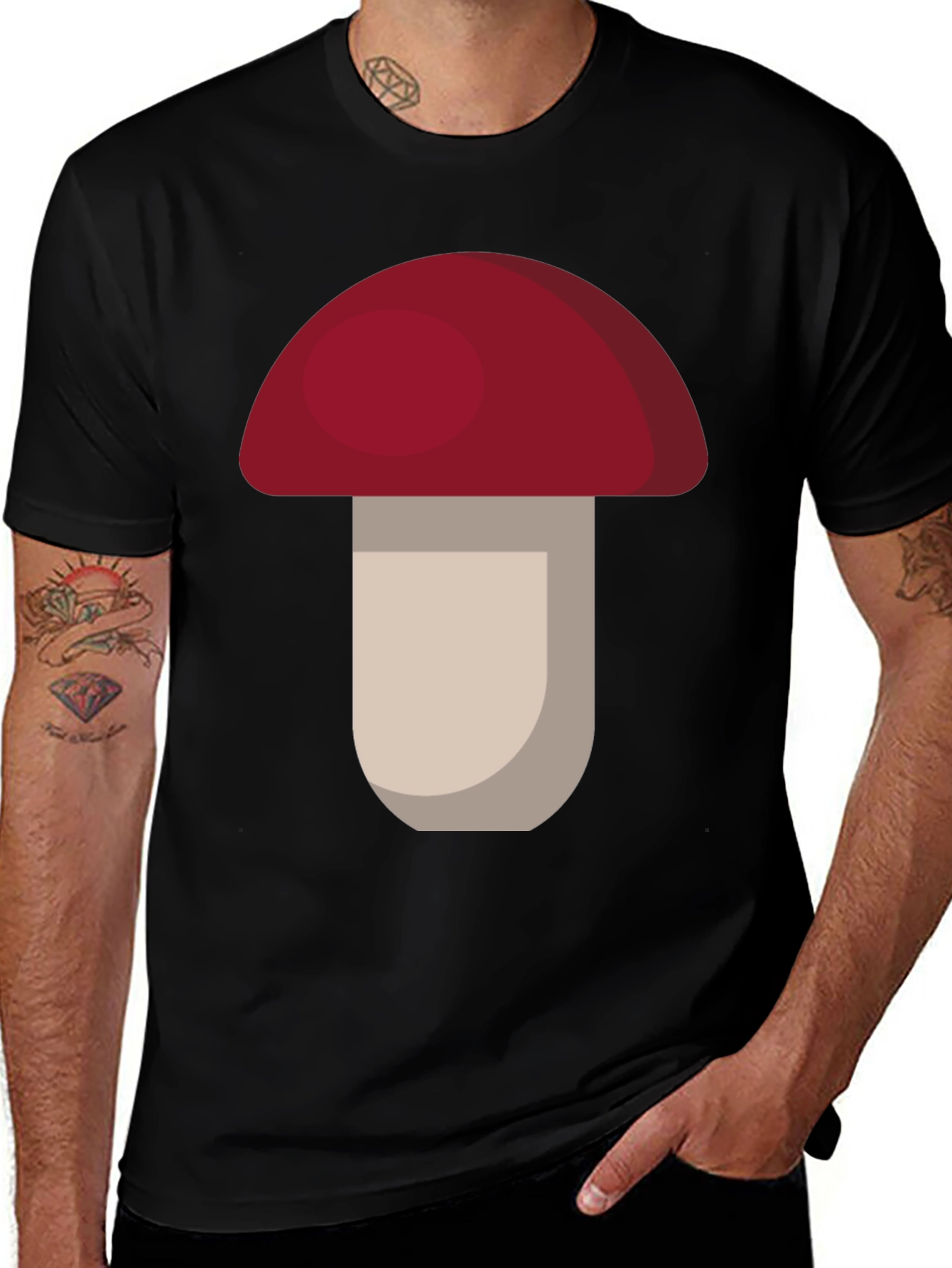 Variant 22 of Mushroom Graphic Tee - Funky Casual Style