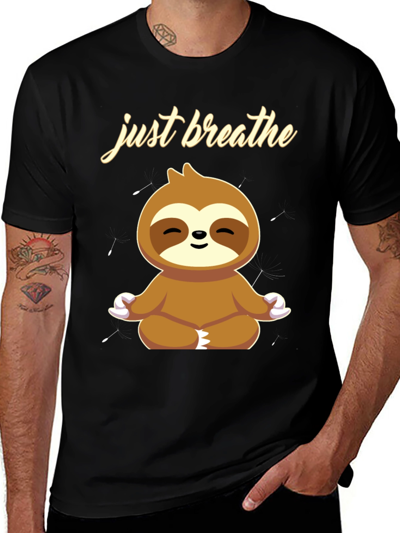 Variant 29 of Just Breathe Sloth Graphic T-Shirt
