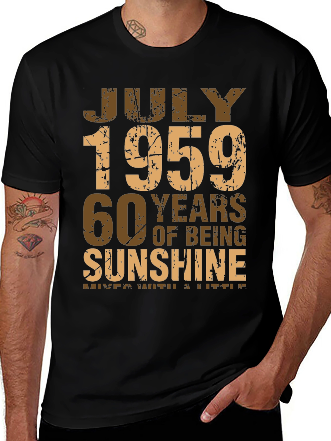 Variant 21 of July 1959 Birthday T-Shirt 60 Years Sunshine