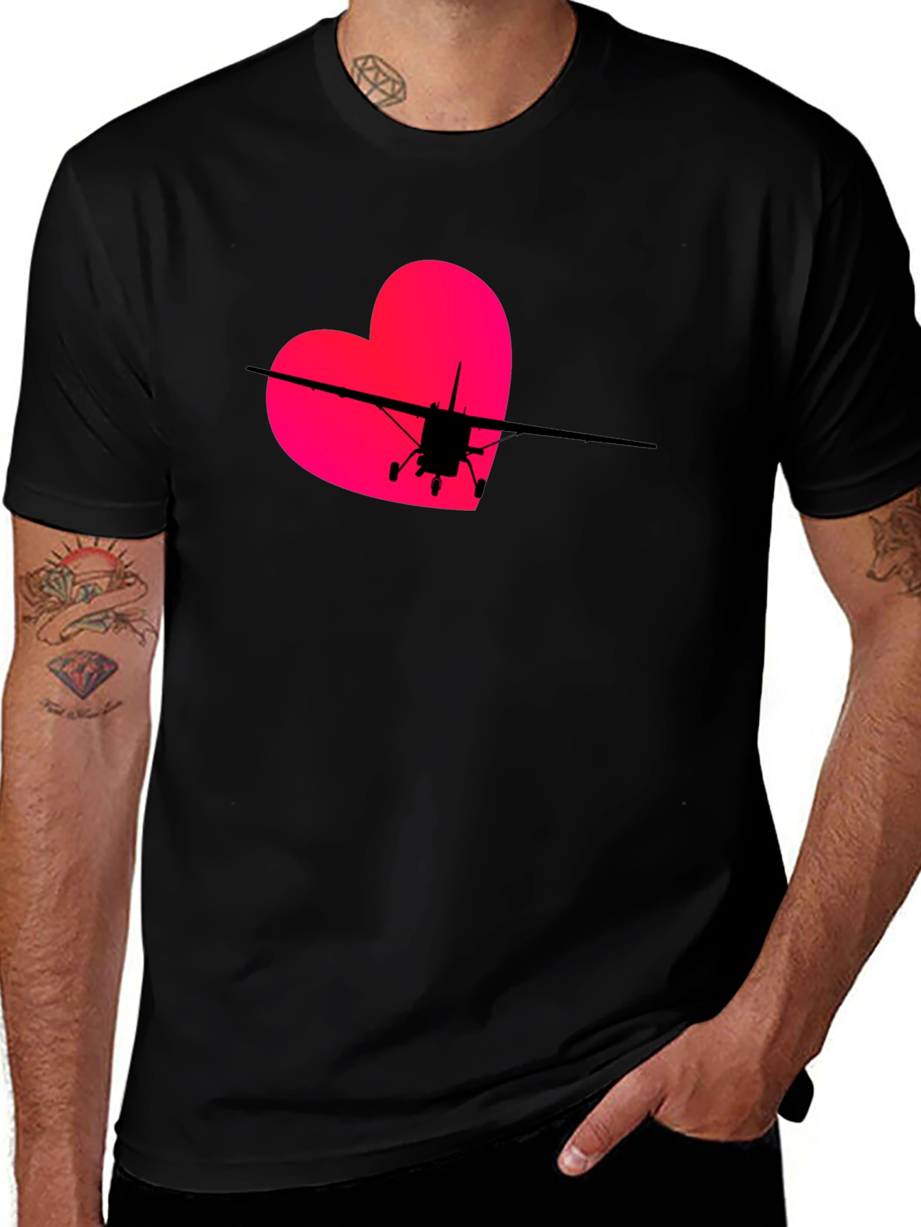 Variant 21 of Pilot Heart T-Shirt - Aviation Love