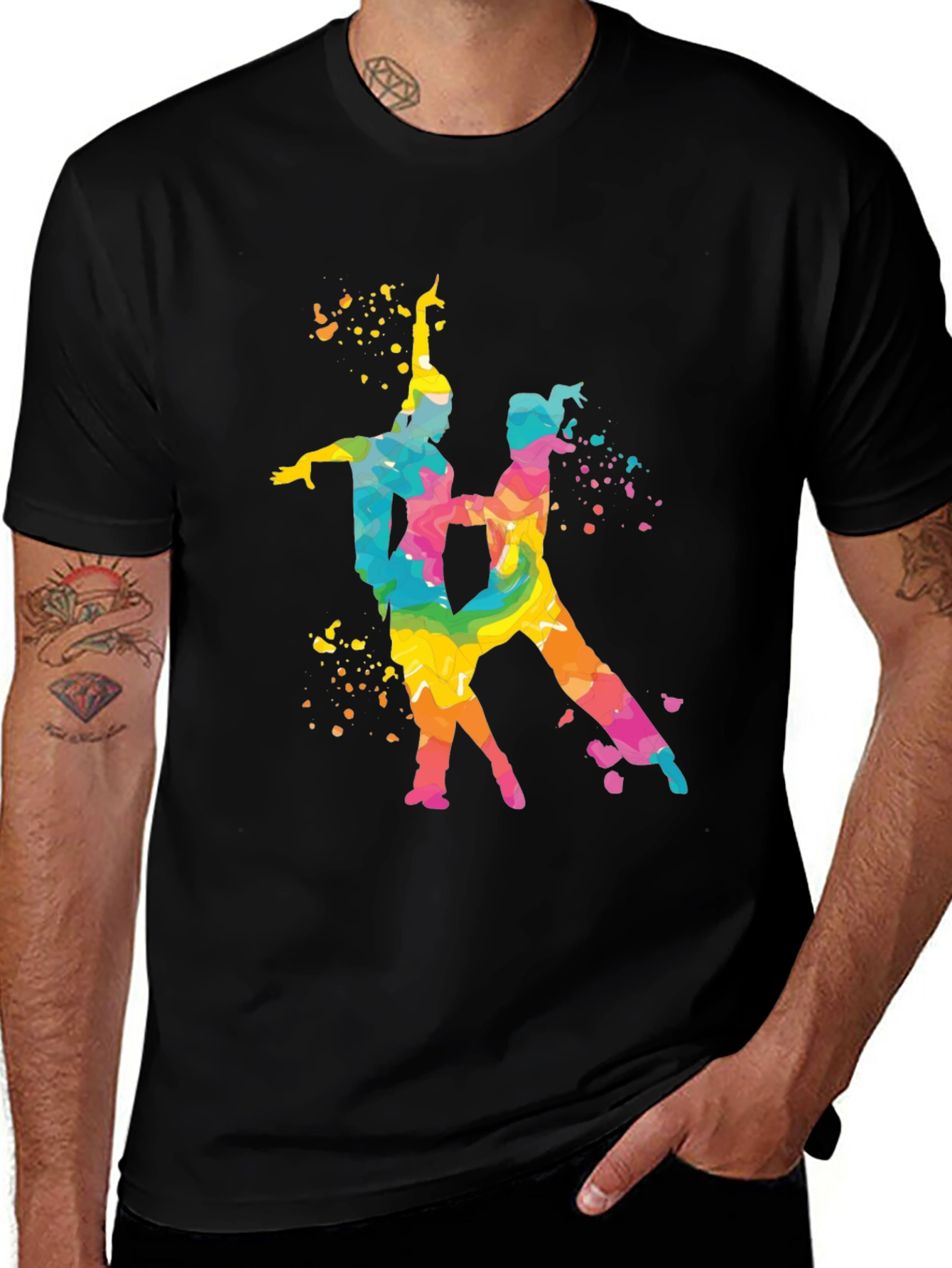 Variant 30 of Colorful Dancing Silhouette Graphic T-Shirt