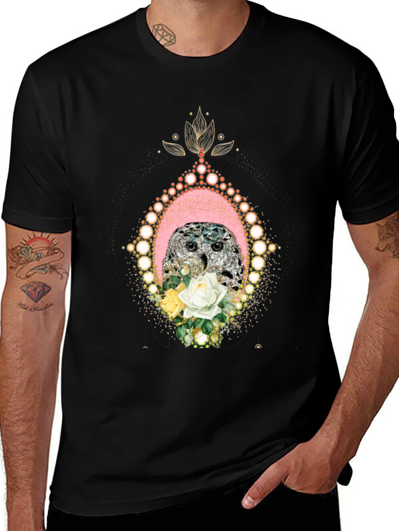Variant 22 of Owl & Roses Graphic T-Shirt