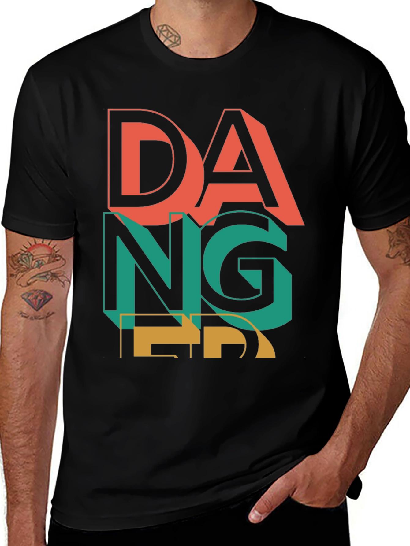 Variant 5 of Danger Graphic Tee - Bold & Unique Design