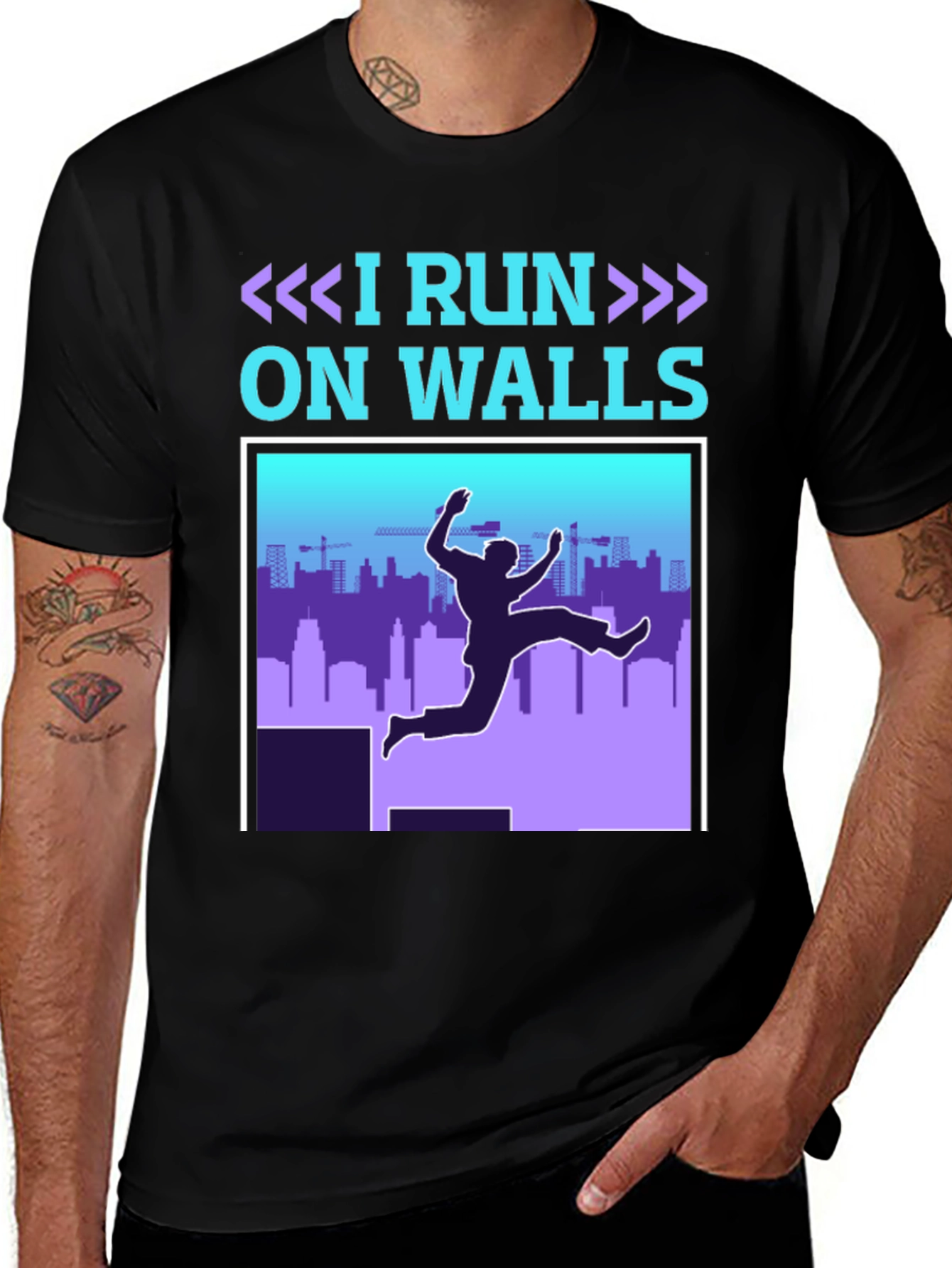 I Run On Walls T-Shirt - Parkour Athlete Apparel