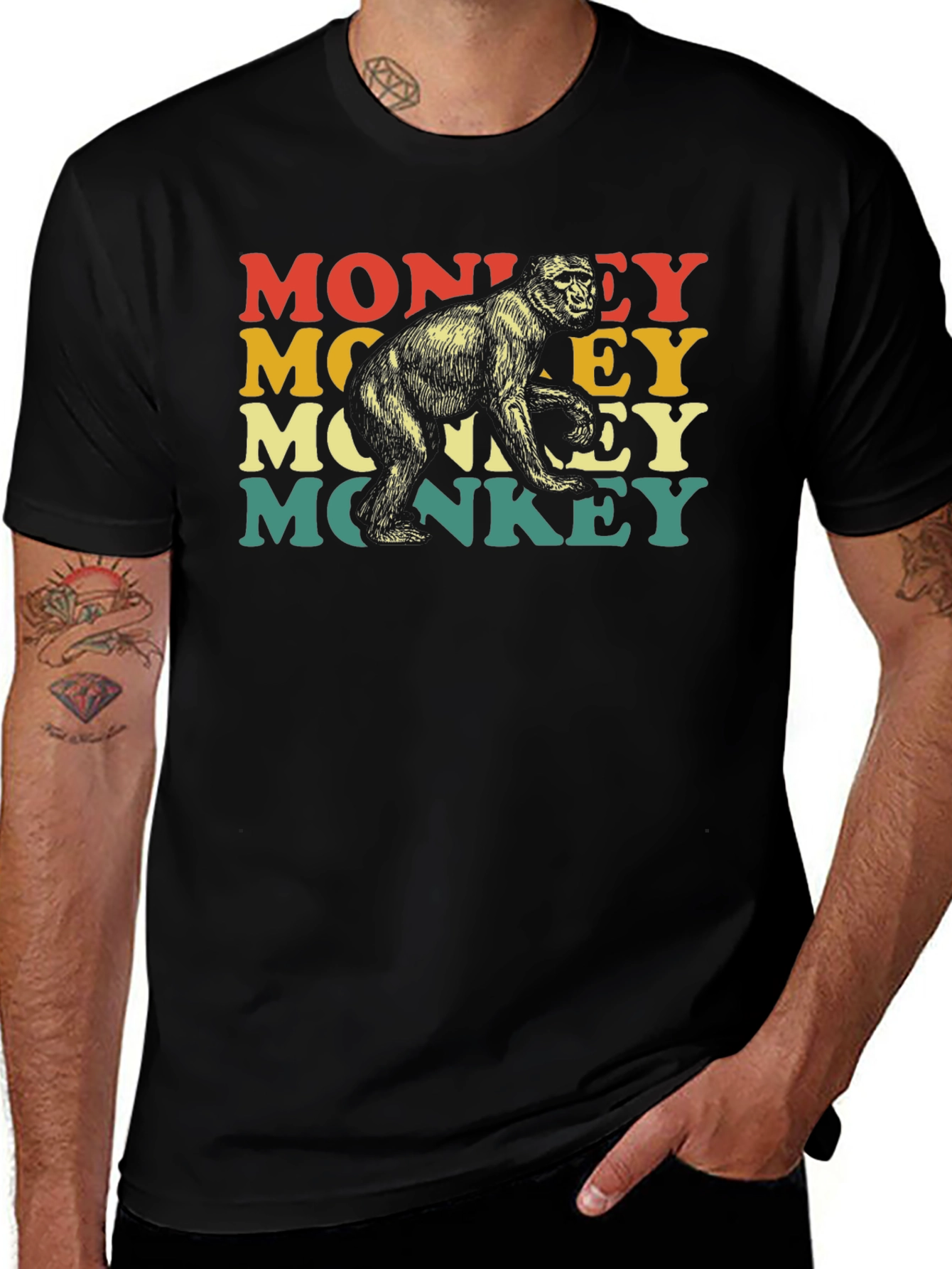 Variant 9 of Retro Monkey T-Shirt - Cool Animal Graphic Tee