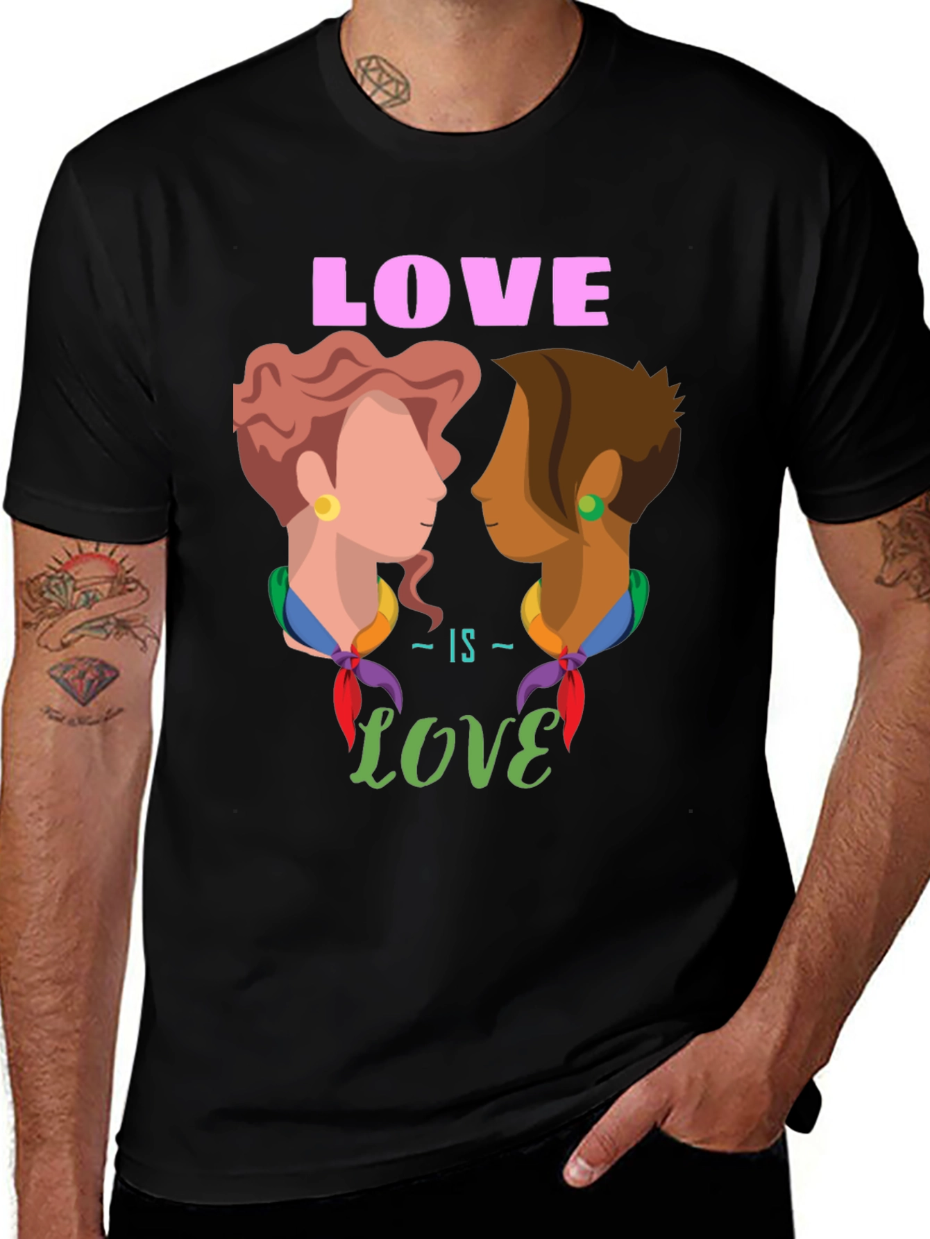 Love Is Love Graphic Tee - LGBTQ+ Pride Shirt