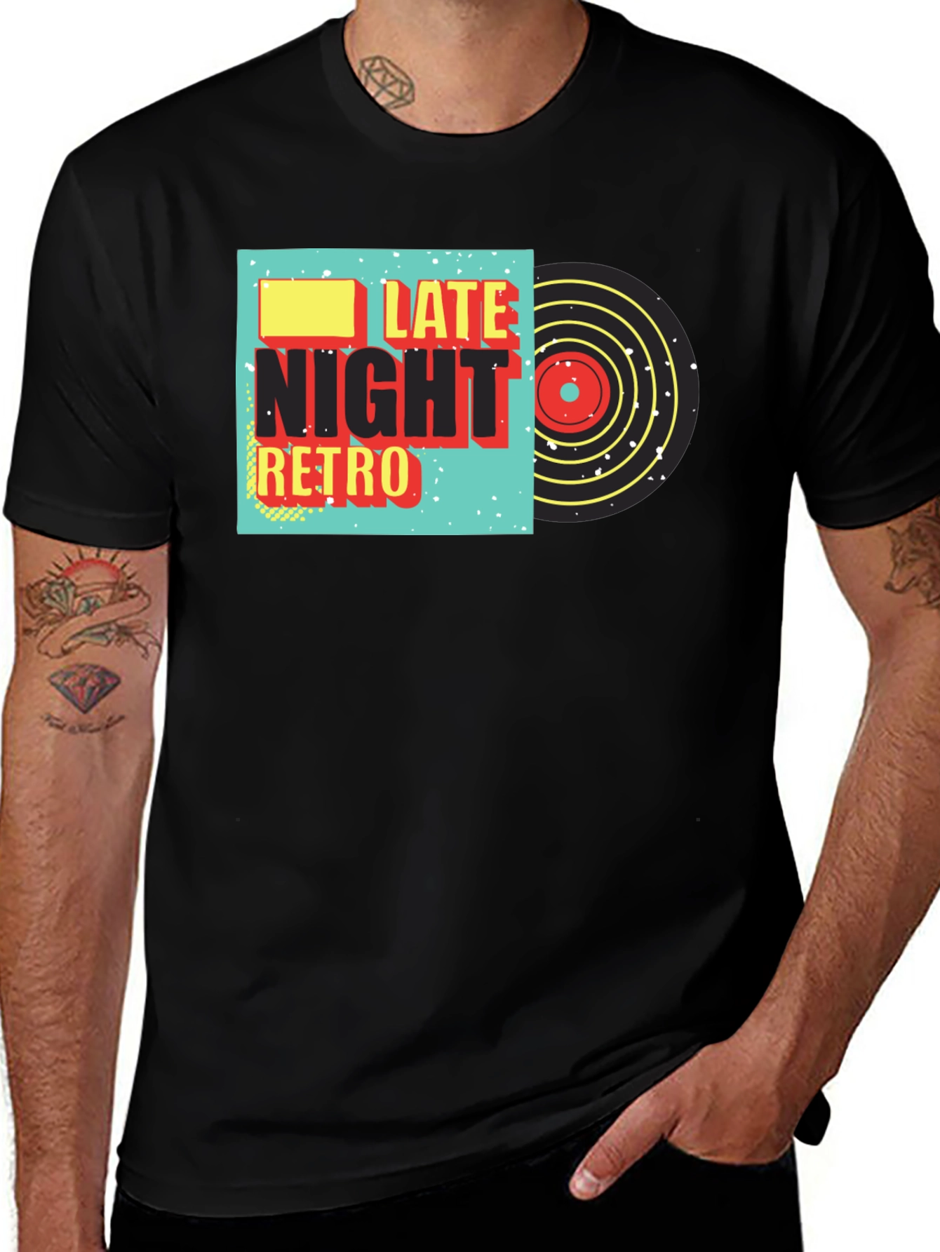 Variant 2 of Retro Night T-Shirt - Stylish Graphic Tee