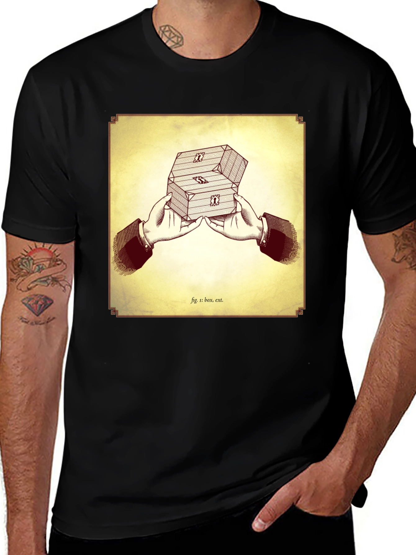Variant 4 of Vintage Box Illustration Graphic T-Shirt