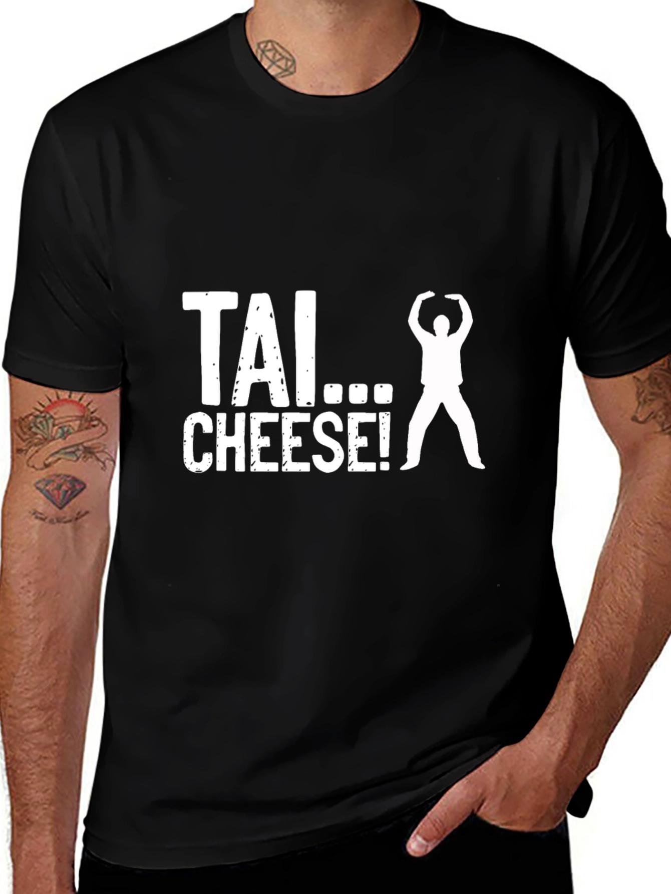 Variant 10 of Funny Tai Chi Cheese! Graphic Tee Shirt
