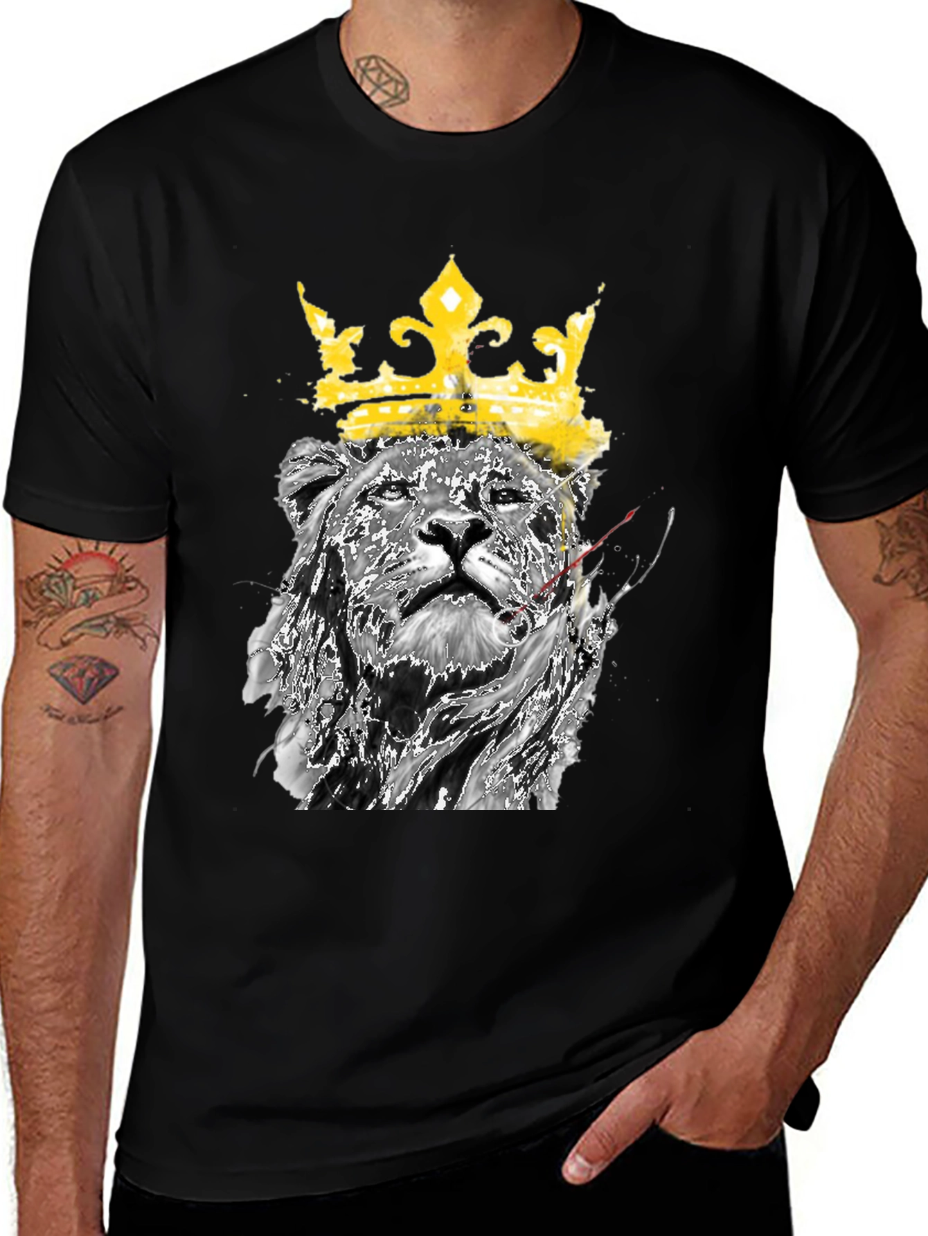 Variant 17 of King Lion Graphic Tee - Black