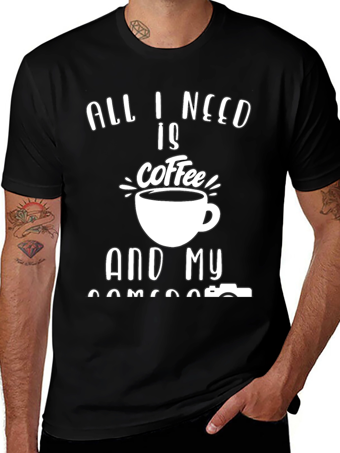 Variant 21 of Coffee & Camera T-Shirt: Photographer's Essential Tee