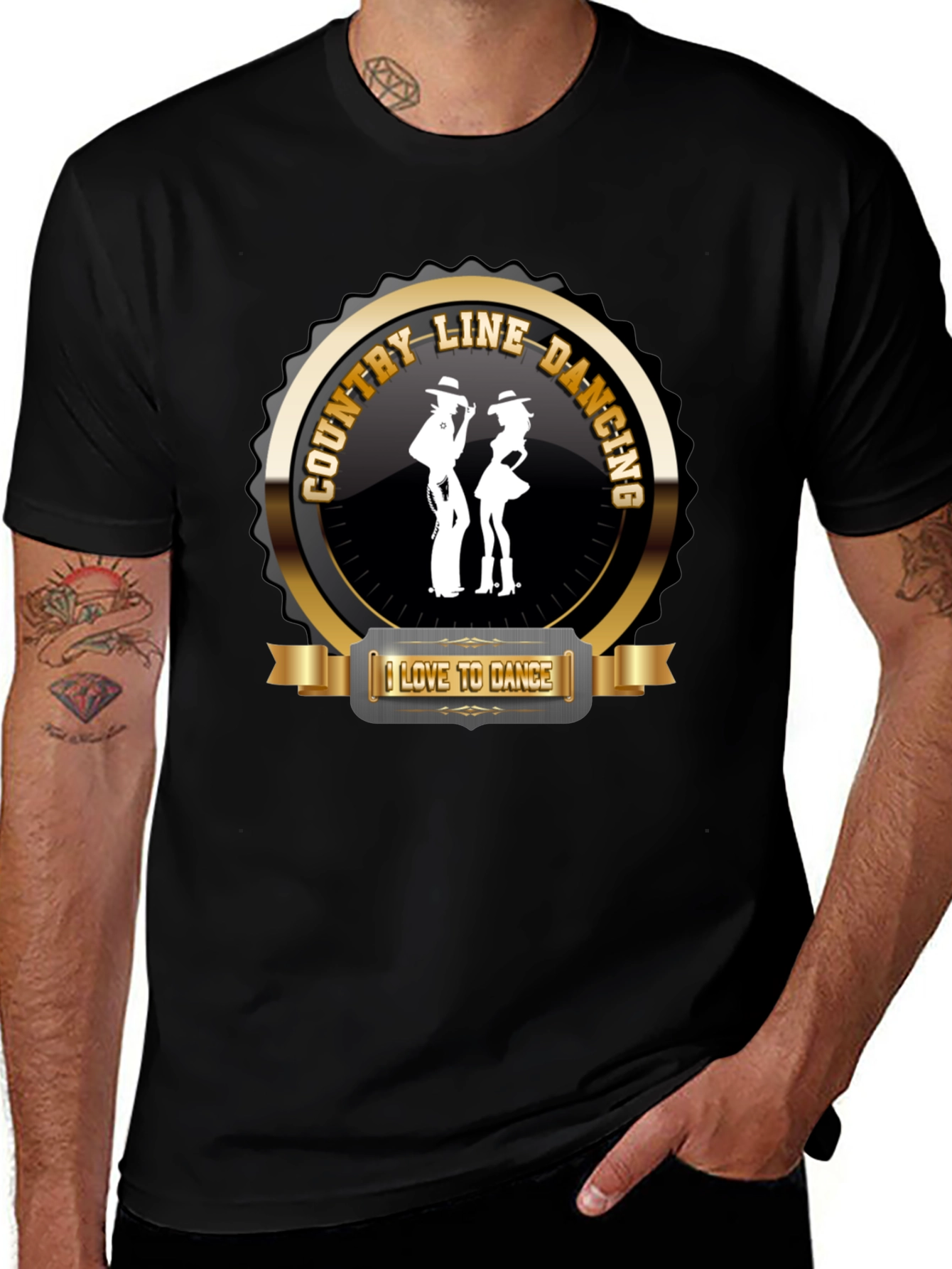 Variant 19 of Country Line Dancing T-Shirt - I Love to Dance
