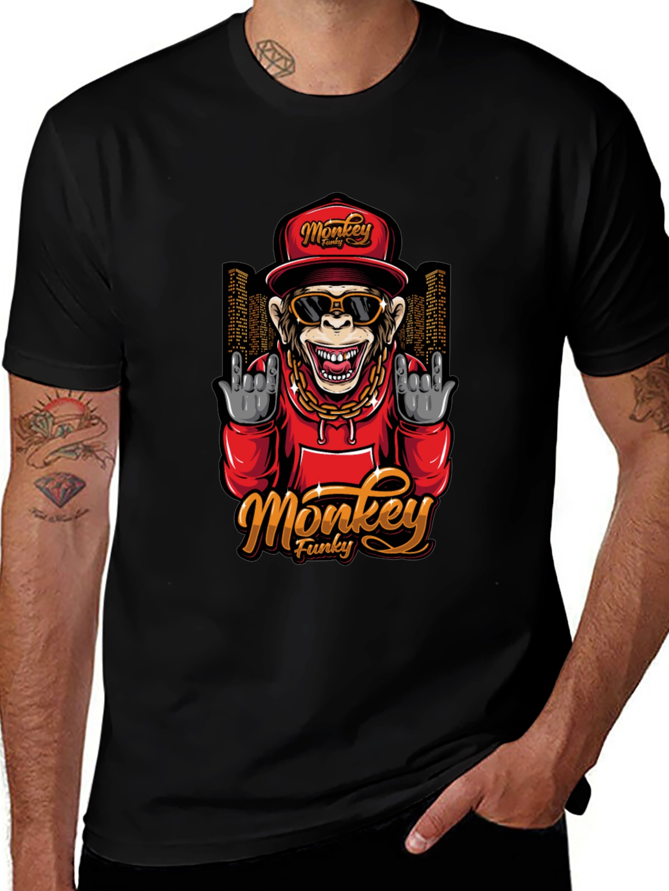 Variant 14 of Funky Monkey Graphic Tee - Urban Style