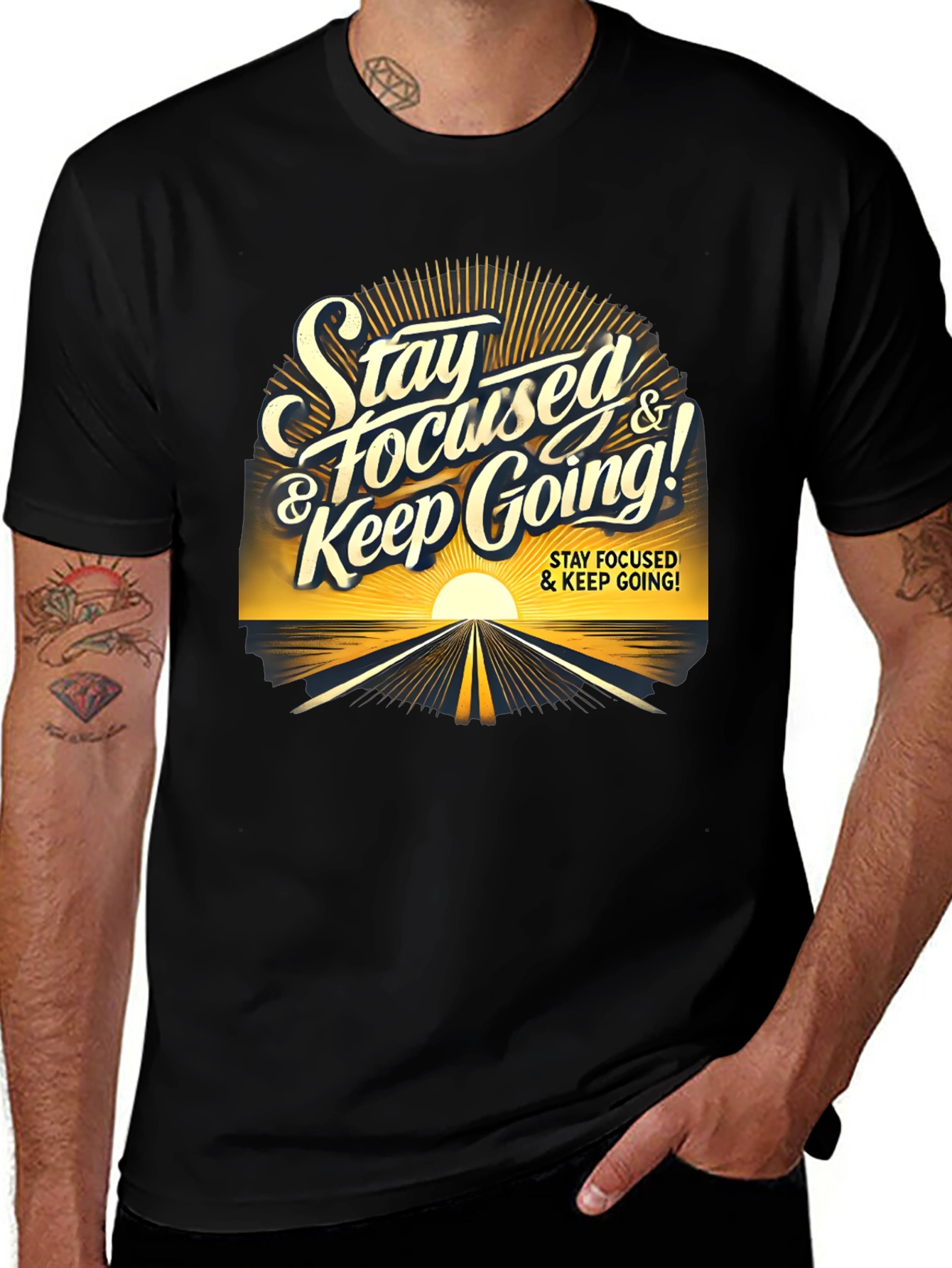 Variant 19 of Stay Focused Graphic Tee - Motivation & Style