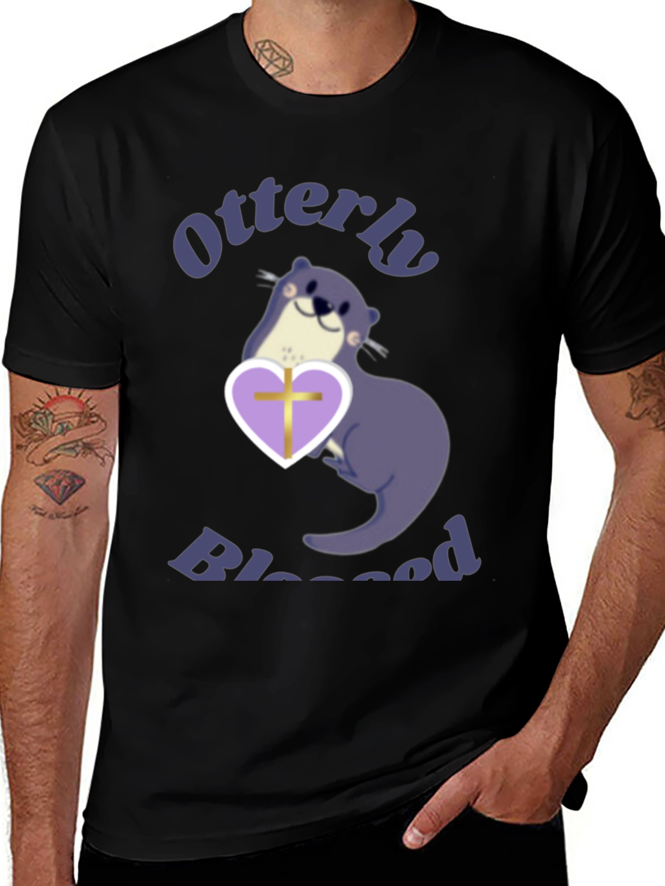 Variant 24 of Otterly Blessed T-Shirt Christian Tee