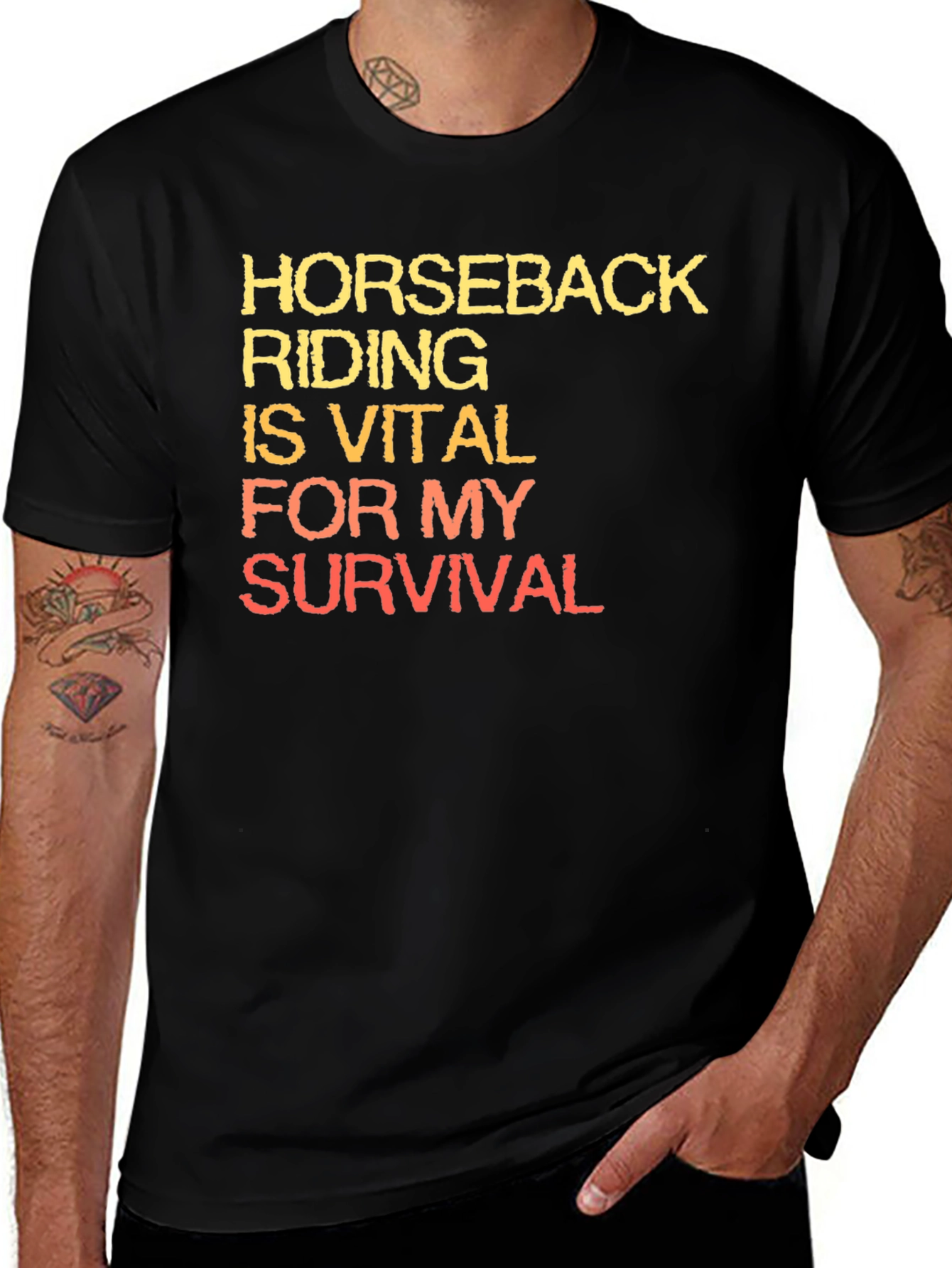 Horseback Riding Vital Survival Graphic Tee