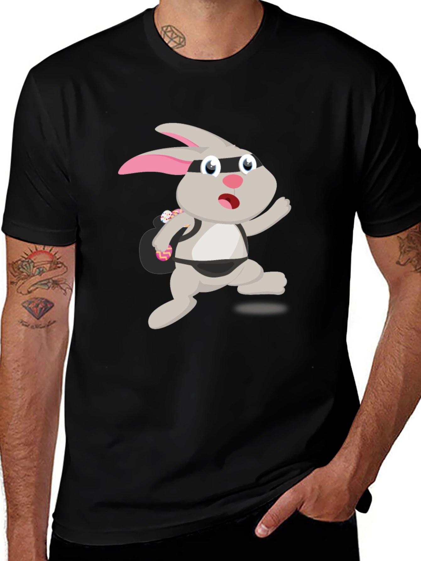 Variant 10 of Rabbit Bandit Graphic Tee - Novelty Humor T-Shirt