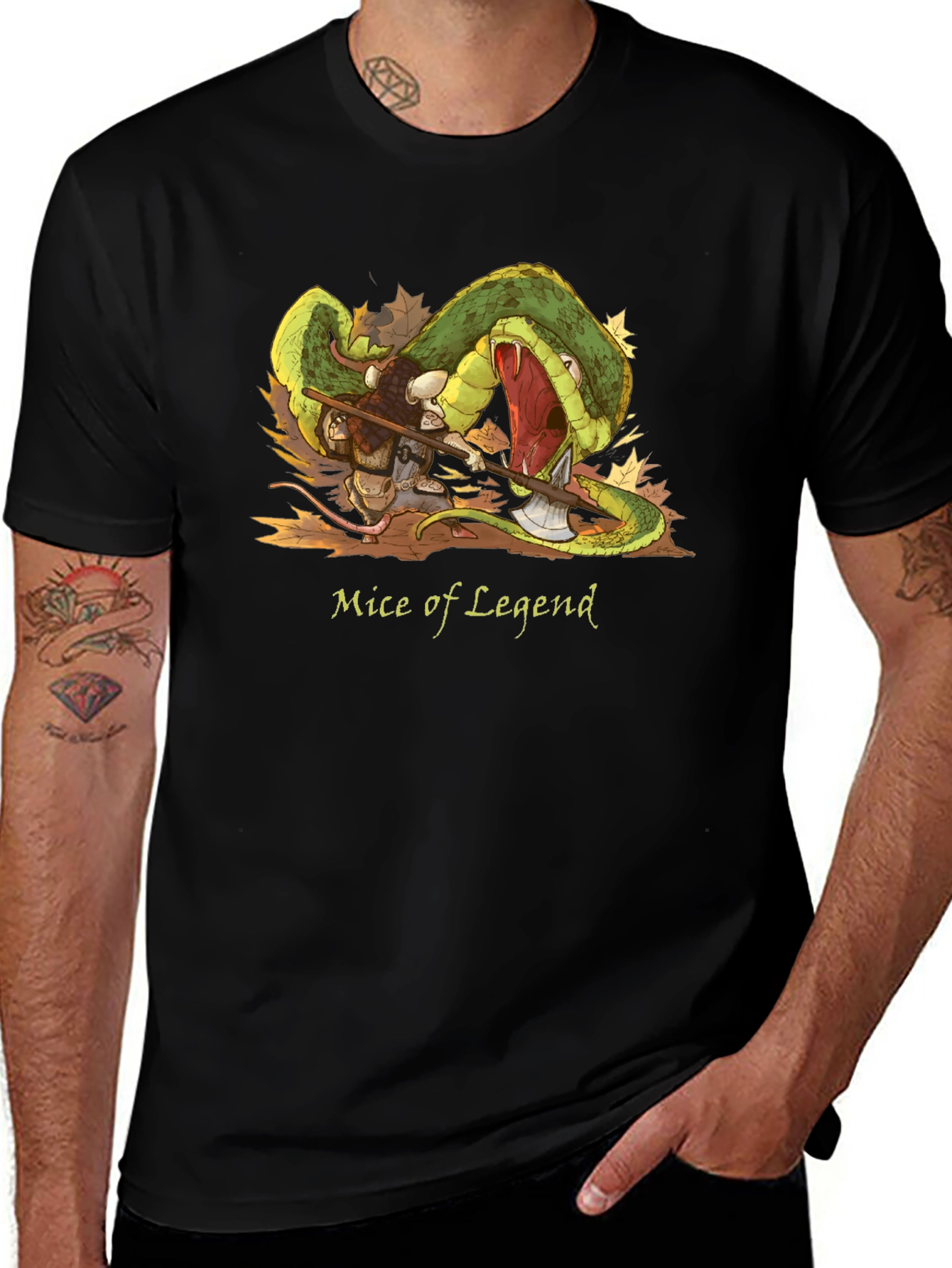 Variant 29 of Mice of Legend Black T-Shirt