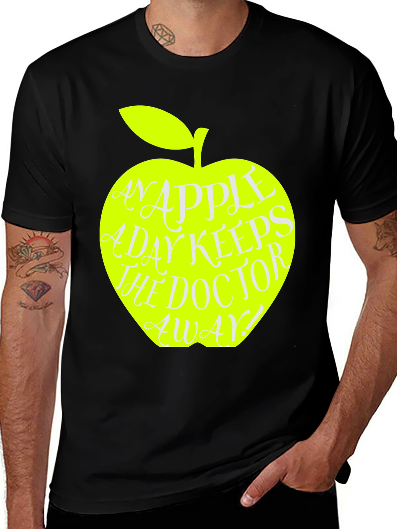 Apple A Day T-Shirt - Doctor Away - Fruit Tee