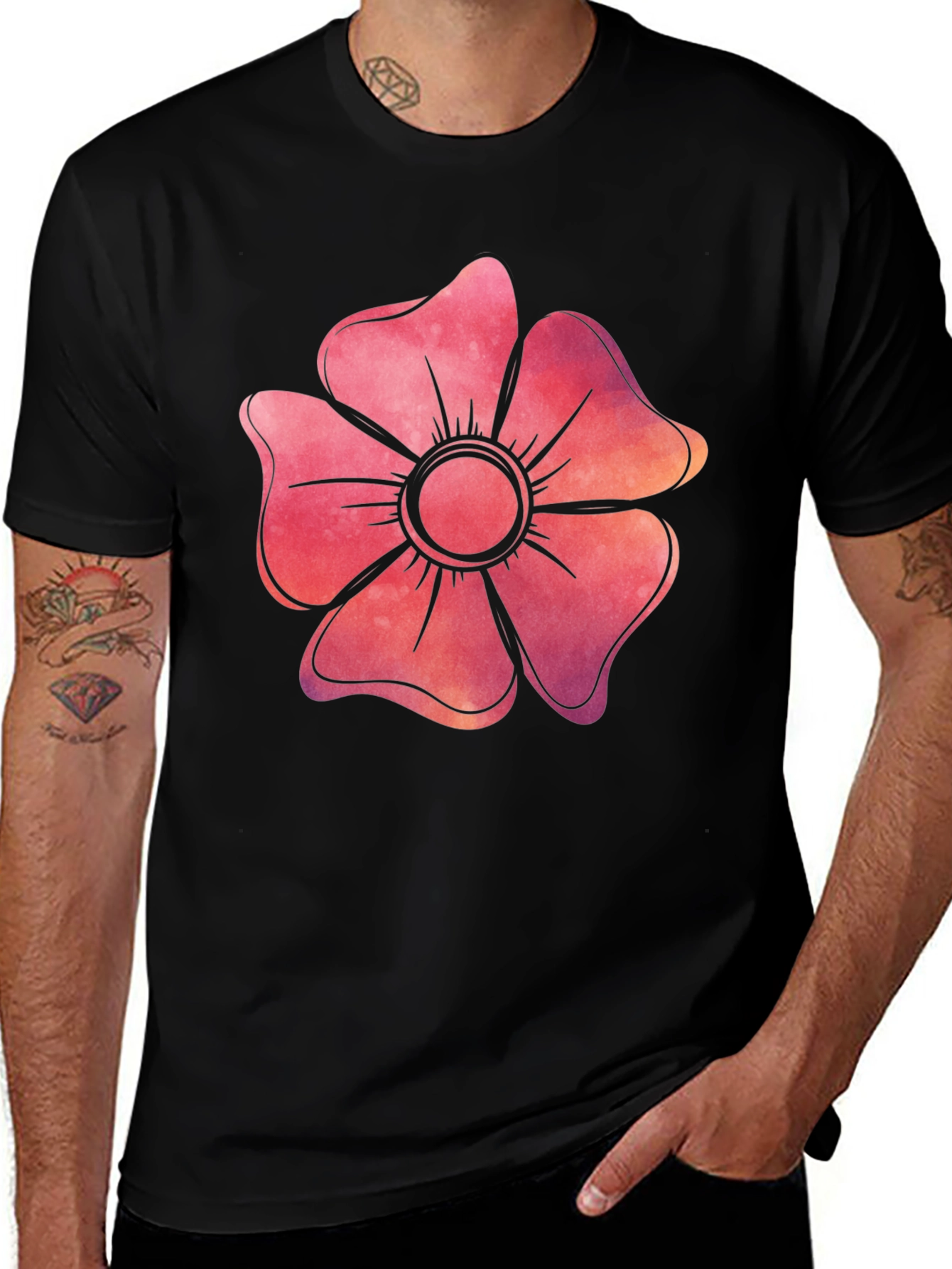 Variant 12 of Floral Watercolor Graphic Tee