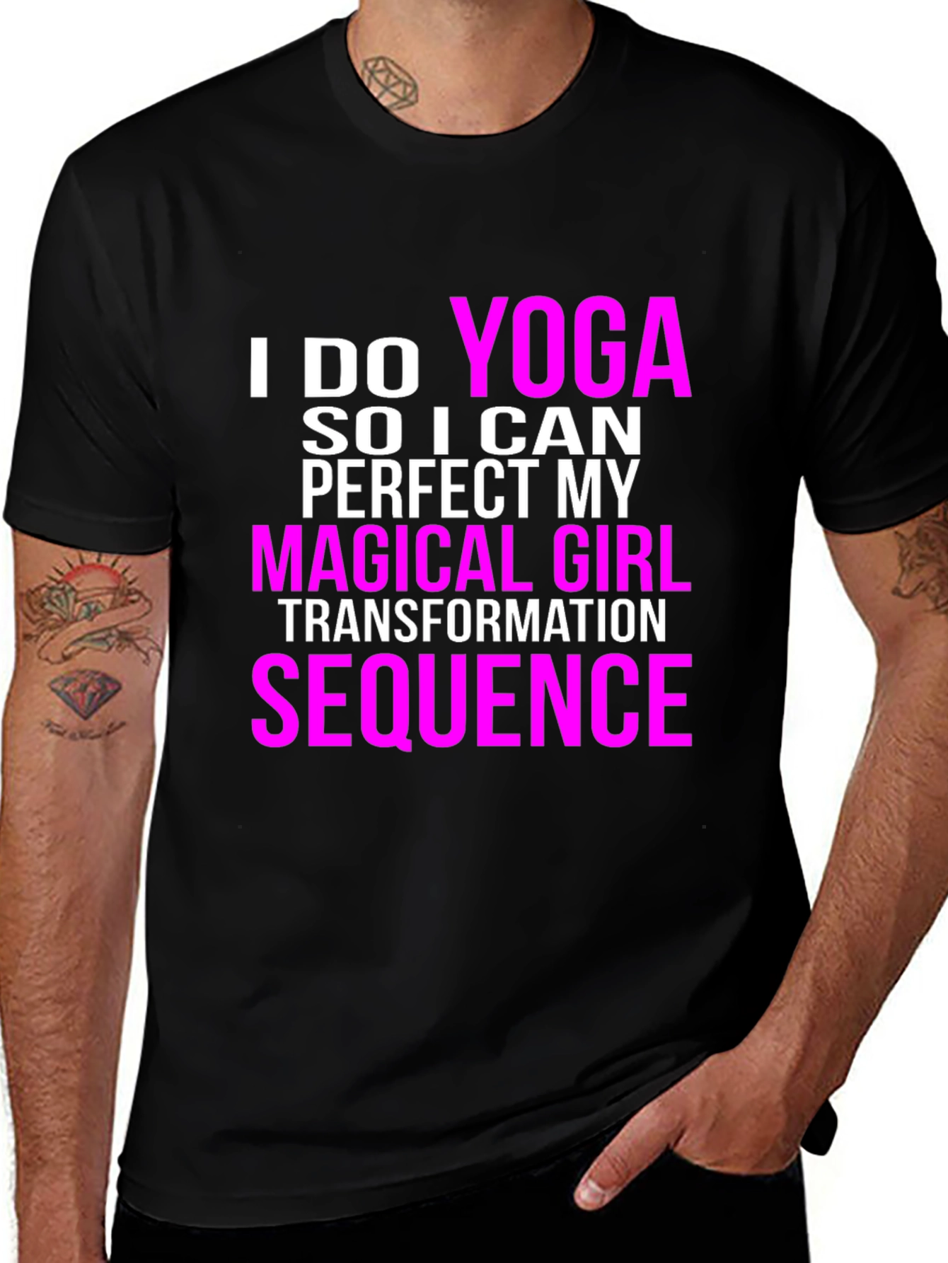 Variant 10 of Yoga Magical Girl Transformation Sequence Black T-Shirt