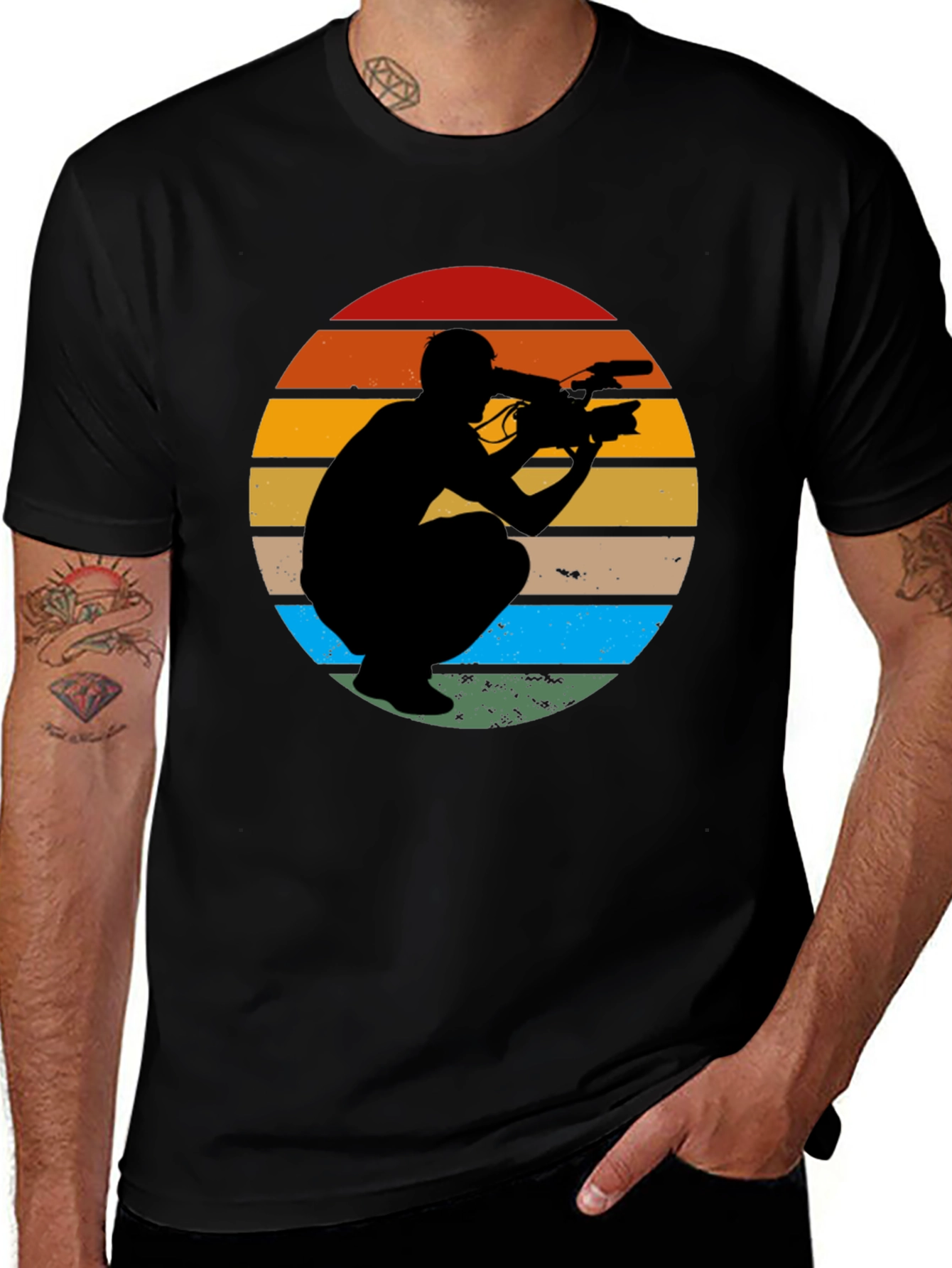 Retro Sunset Photographer T-Shirt