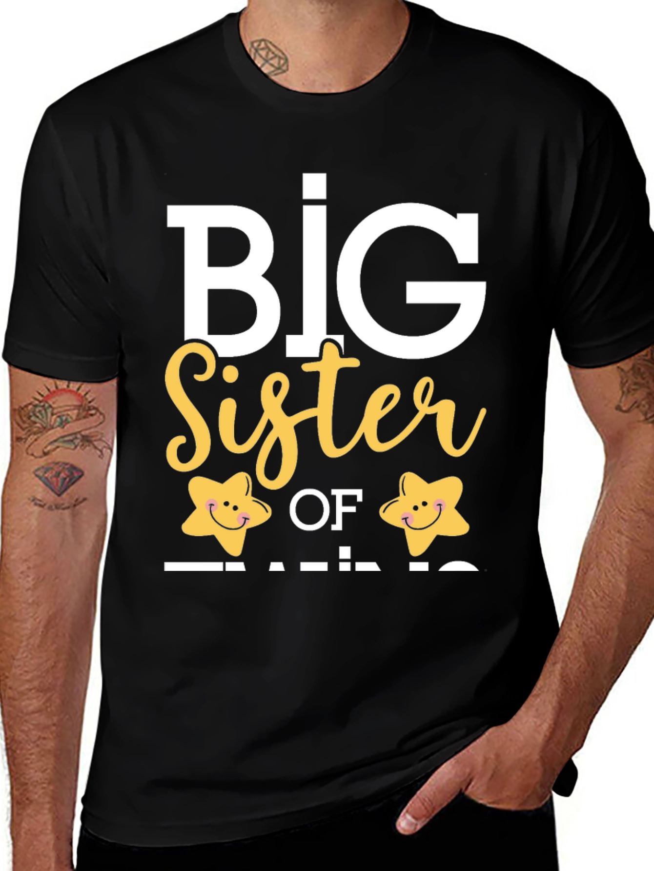 Big Sister T-Shirt Cute Star Design