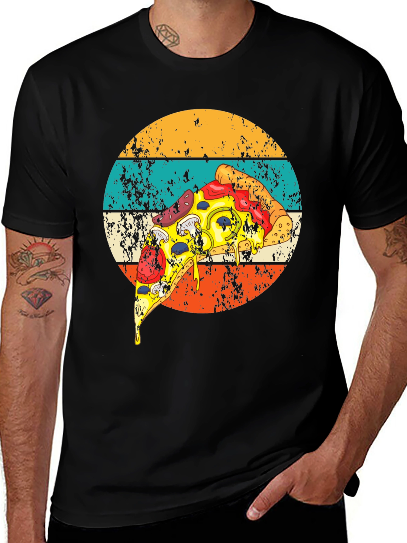 Variant 8 of Retro Pizza Graphic Tee - Foodie Fashion