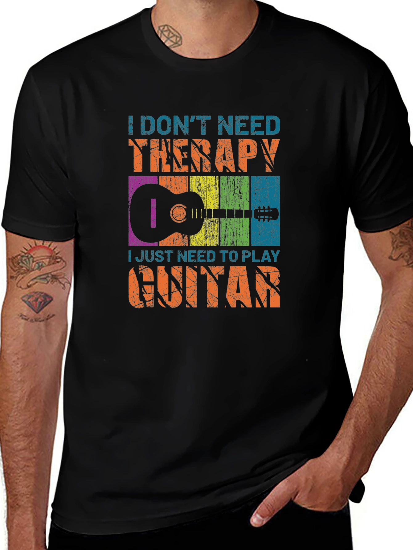 Variant 26 of Guitar Therapy Graphic Tee - Music Lover's T-Shirt