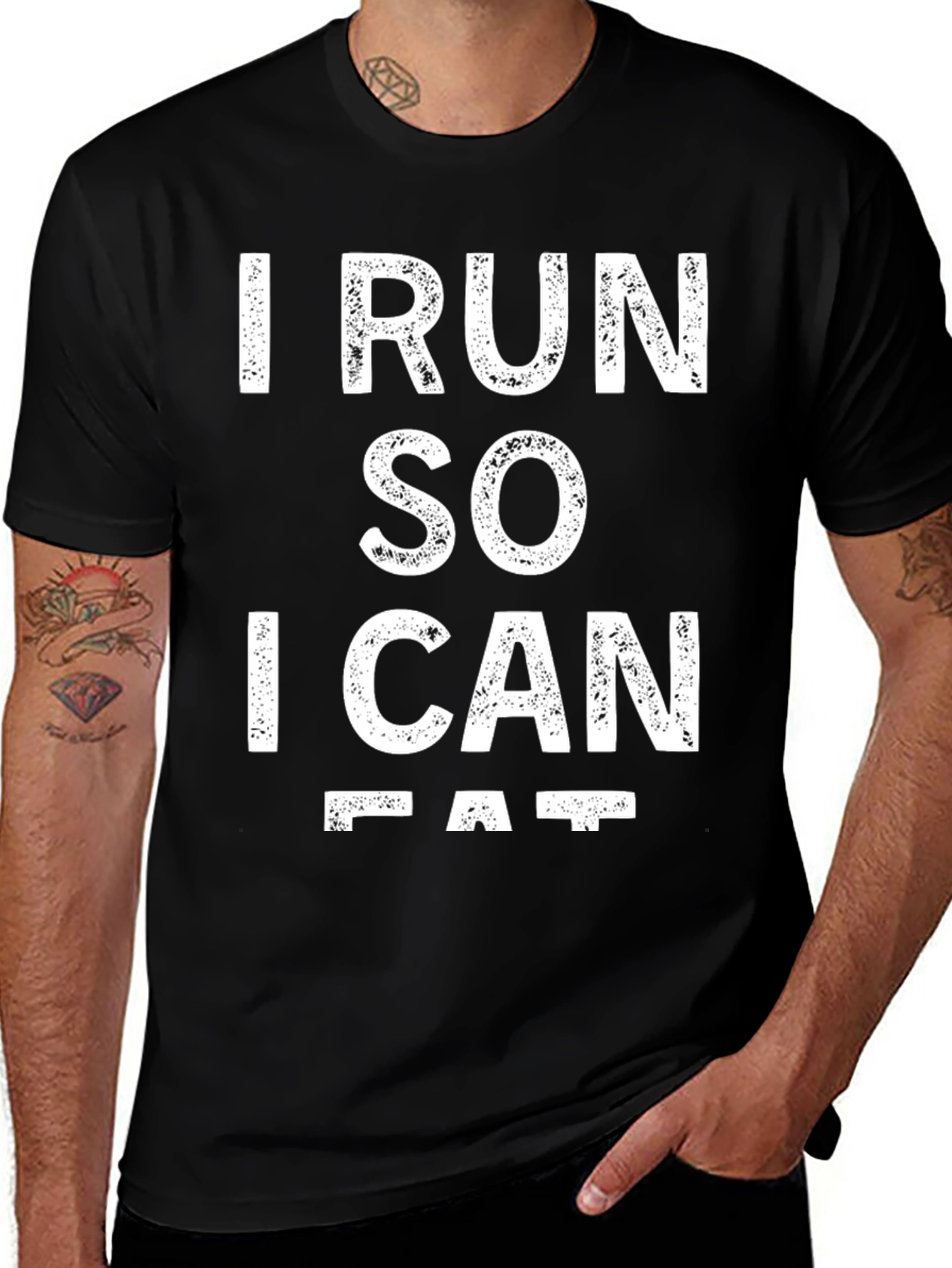 Variant 11 of I Run So I Can Eat T-Shirt - Funny Workout Tee