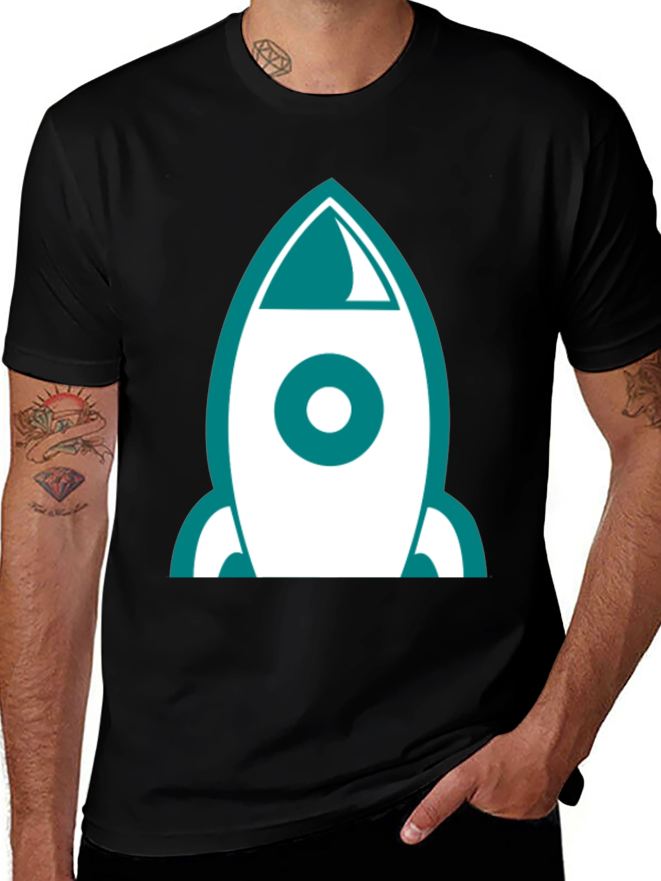 Variant 5 of Rocket Graphic Tee - Cool Space Design, Soft Cotton