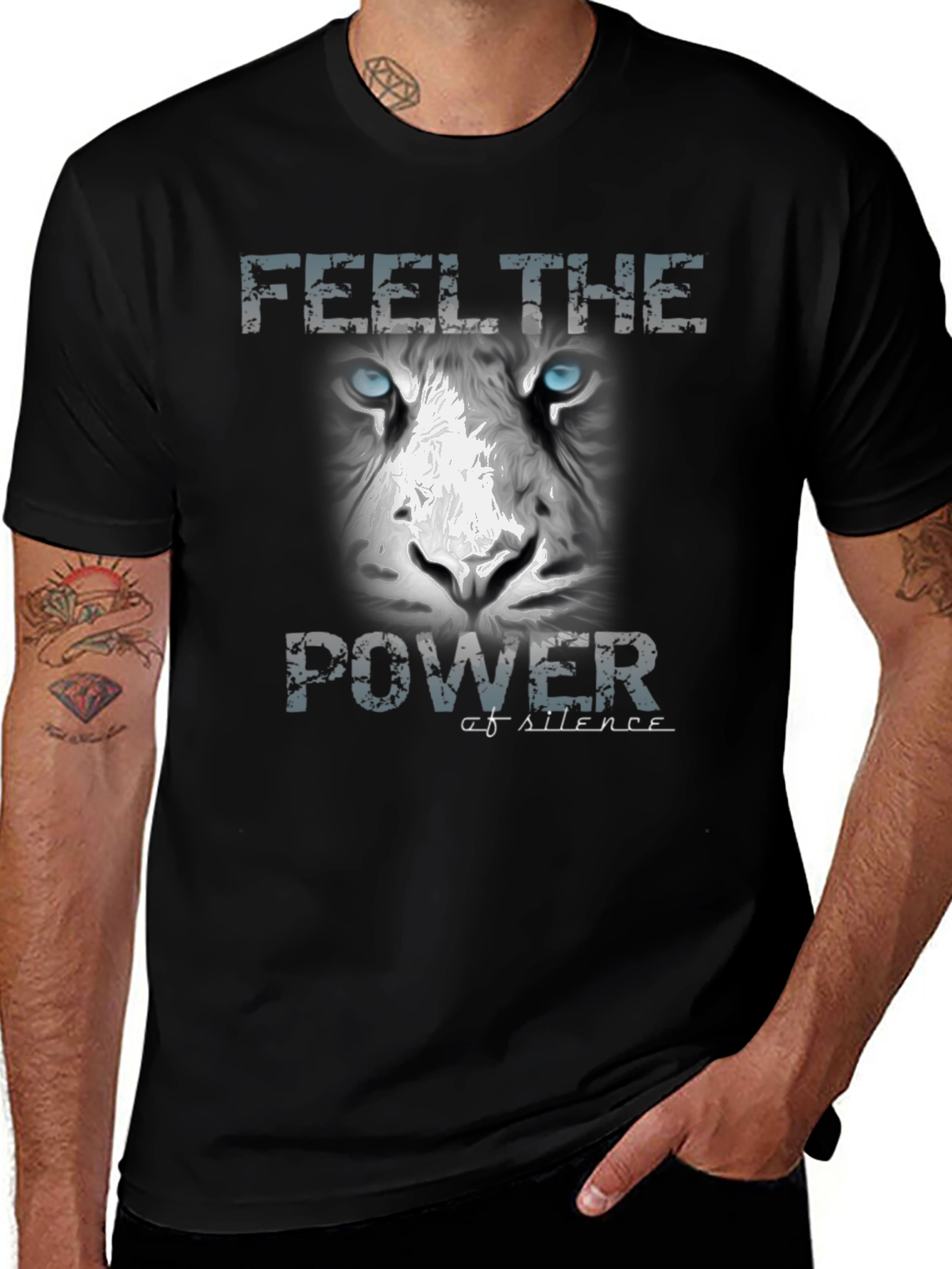 Variant 7 of Feel the Power Tiger Graphic T-Shirt